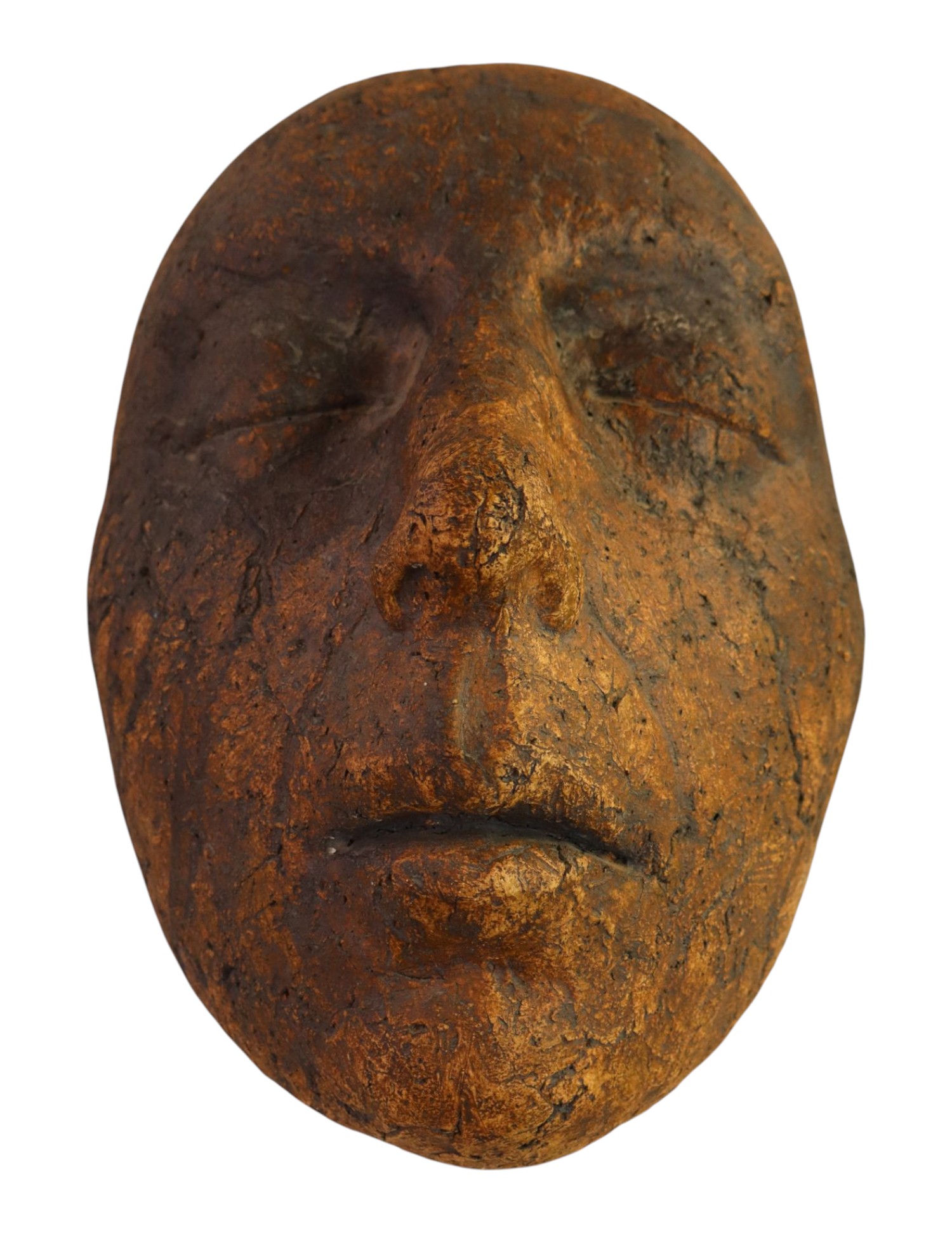MidC lrg head terra-cotta style sculpture