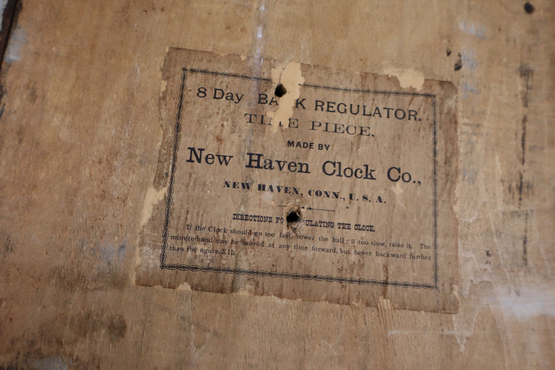 Ant New Haven 8 day oak case regulator wall clock