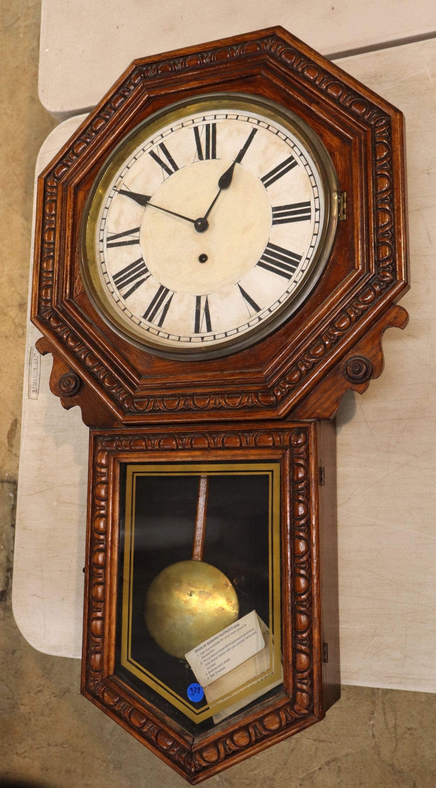 Ant New Haven 8 day oak case regulator wall clock