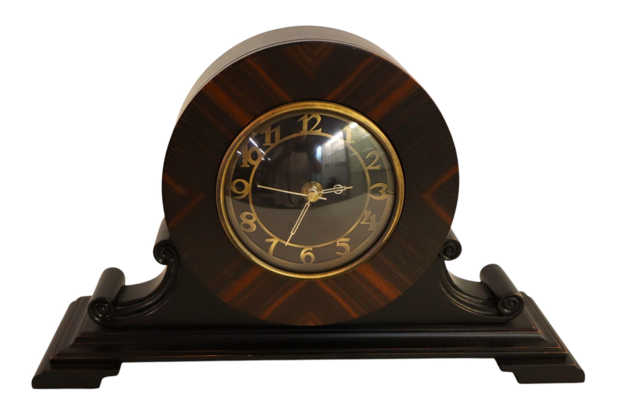 Art deco style mantle clock with quartz movement