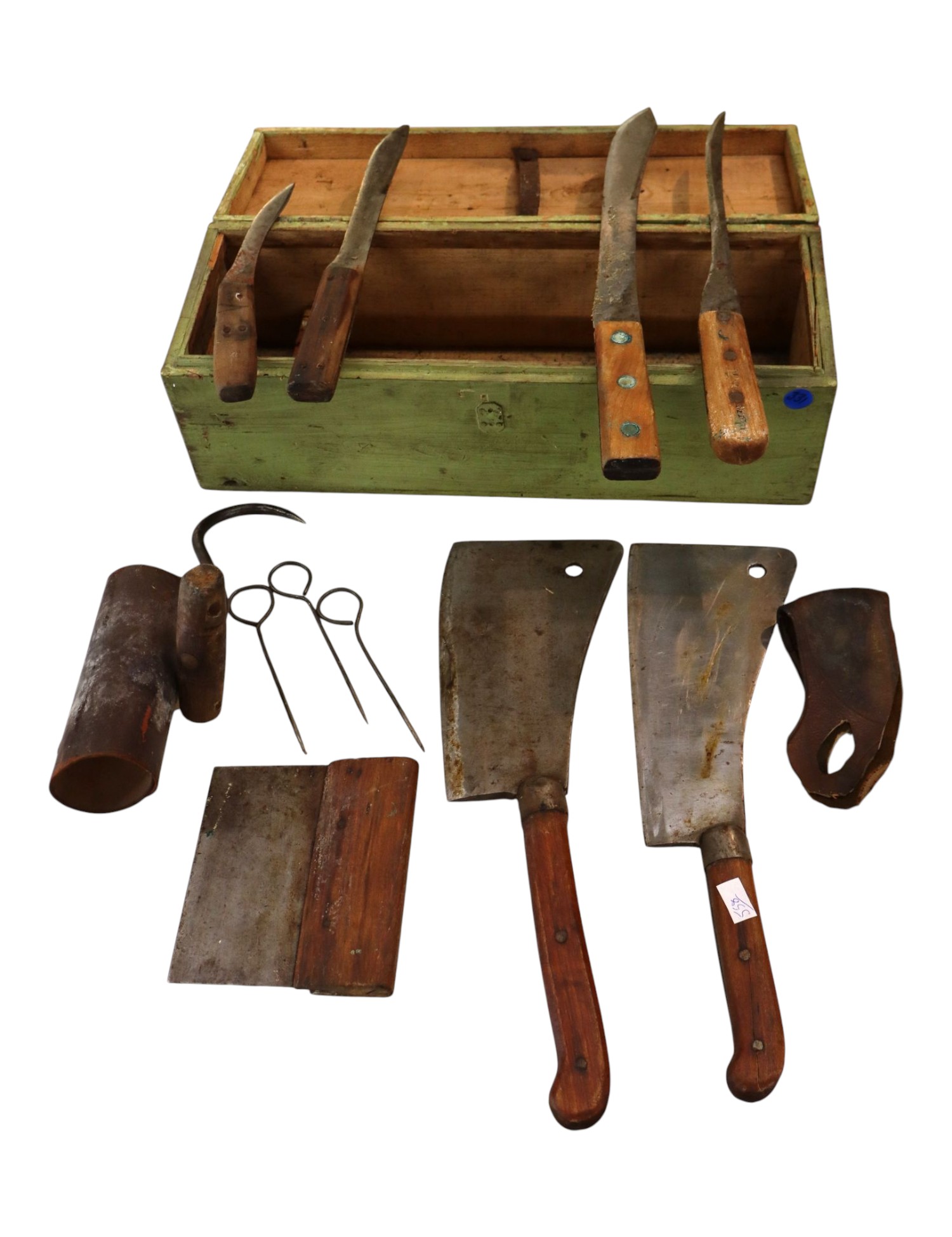 14-piece Nichols Bros traveling butcher kit