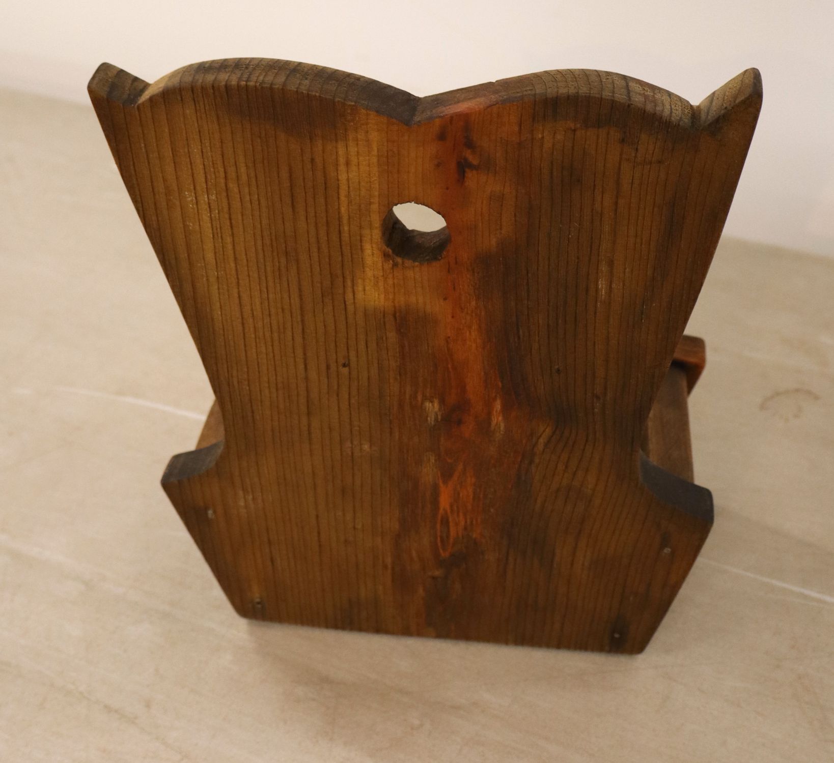 Primitive style hanging salt box. 11"h x 9"w x 4.75"d