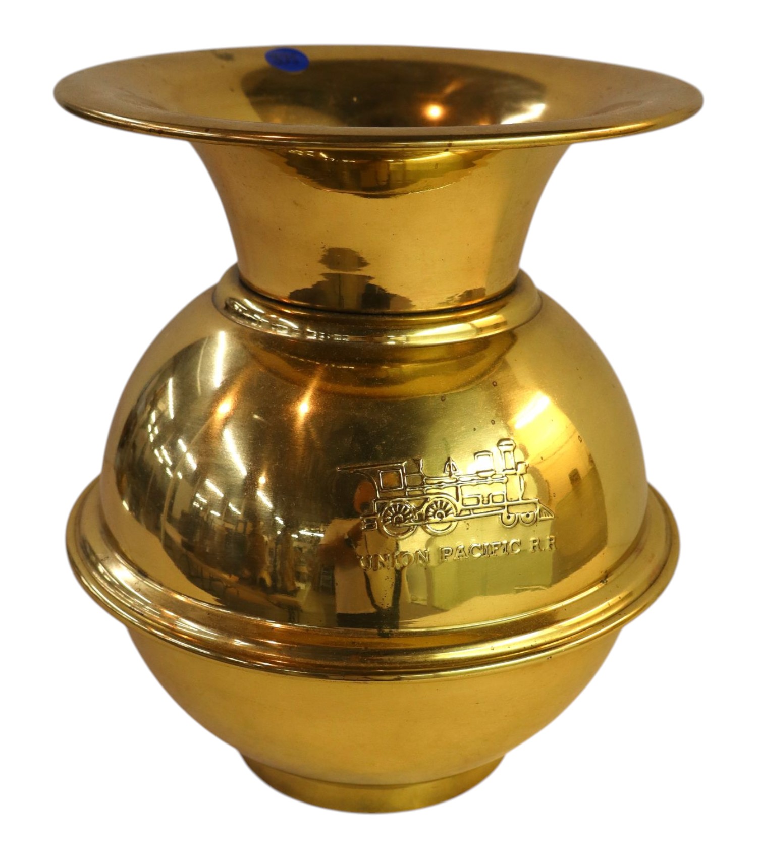 Union Pacific Railroad brass spit toon