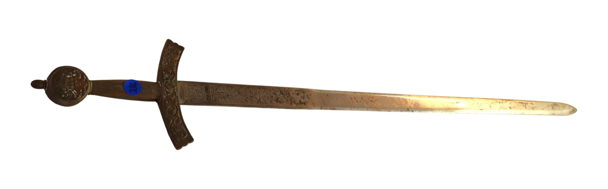 Decorative sword made in Spain. 36"l x 5.5"w