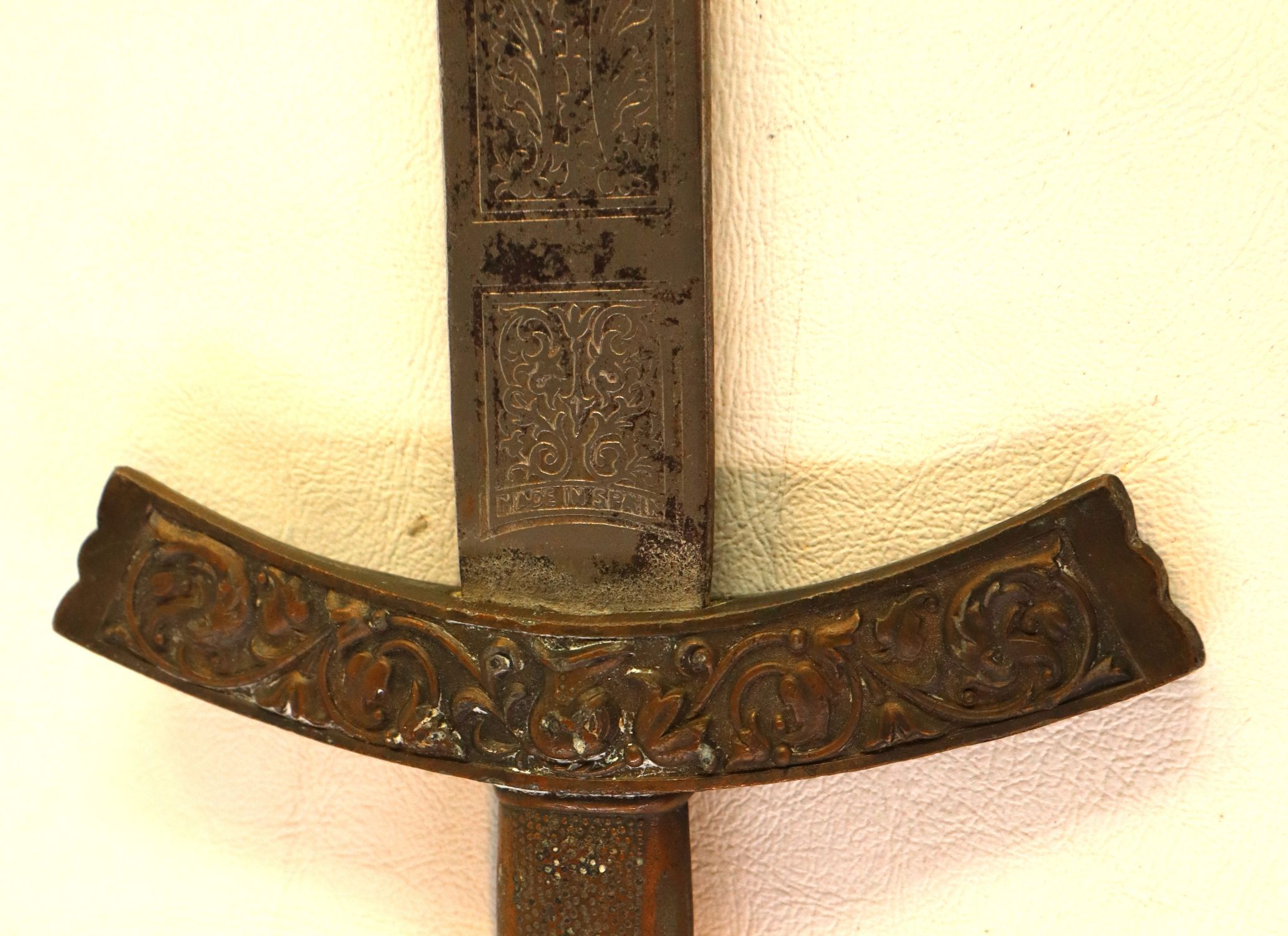Decorative sword made in Spain. 36"l x 5.5"w