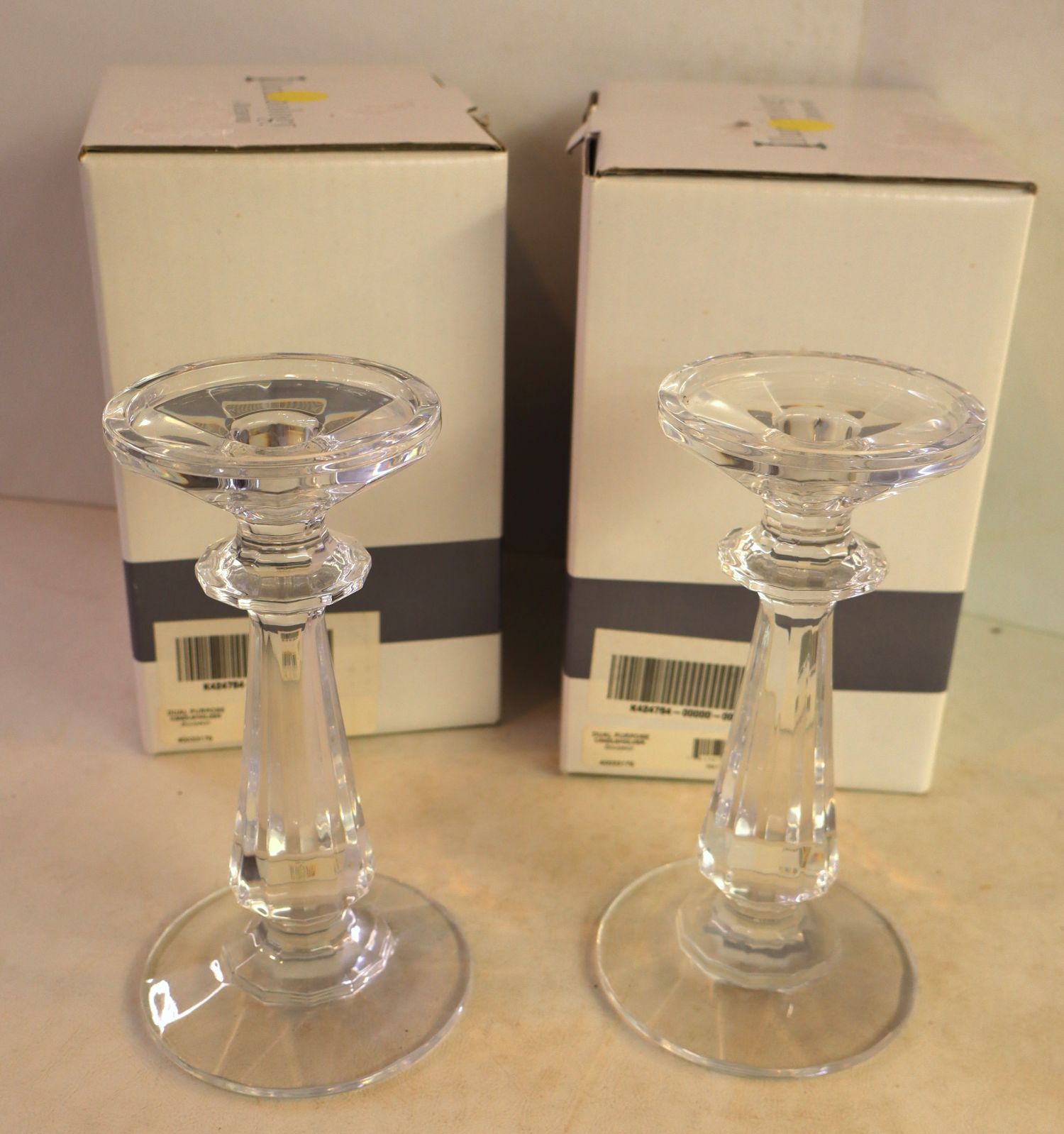 Pr Waterford Illuminology lead crystal candle sticks