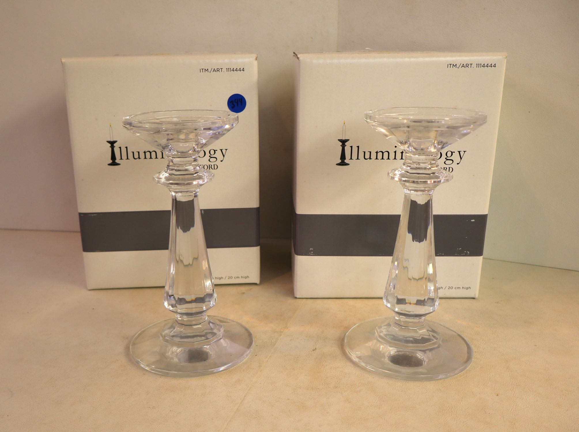 Pr Waterford Illuminology lead crystal candle sticks