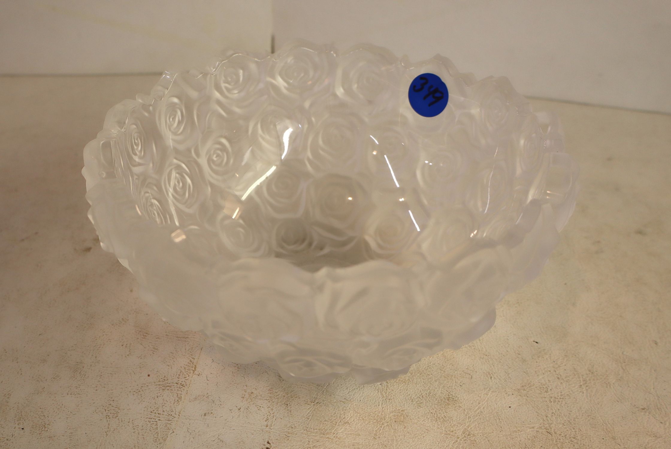 Waterford lead crystal bowl in a satin finish