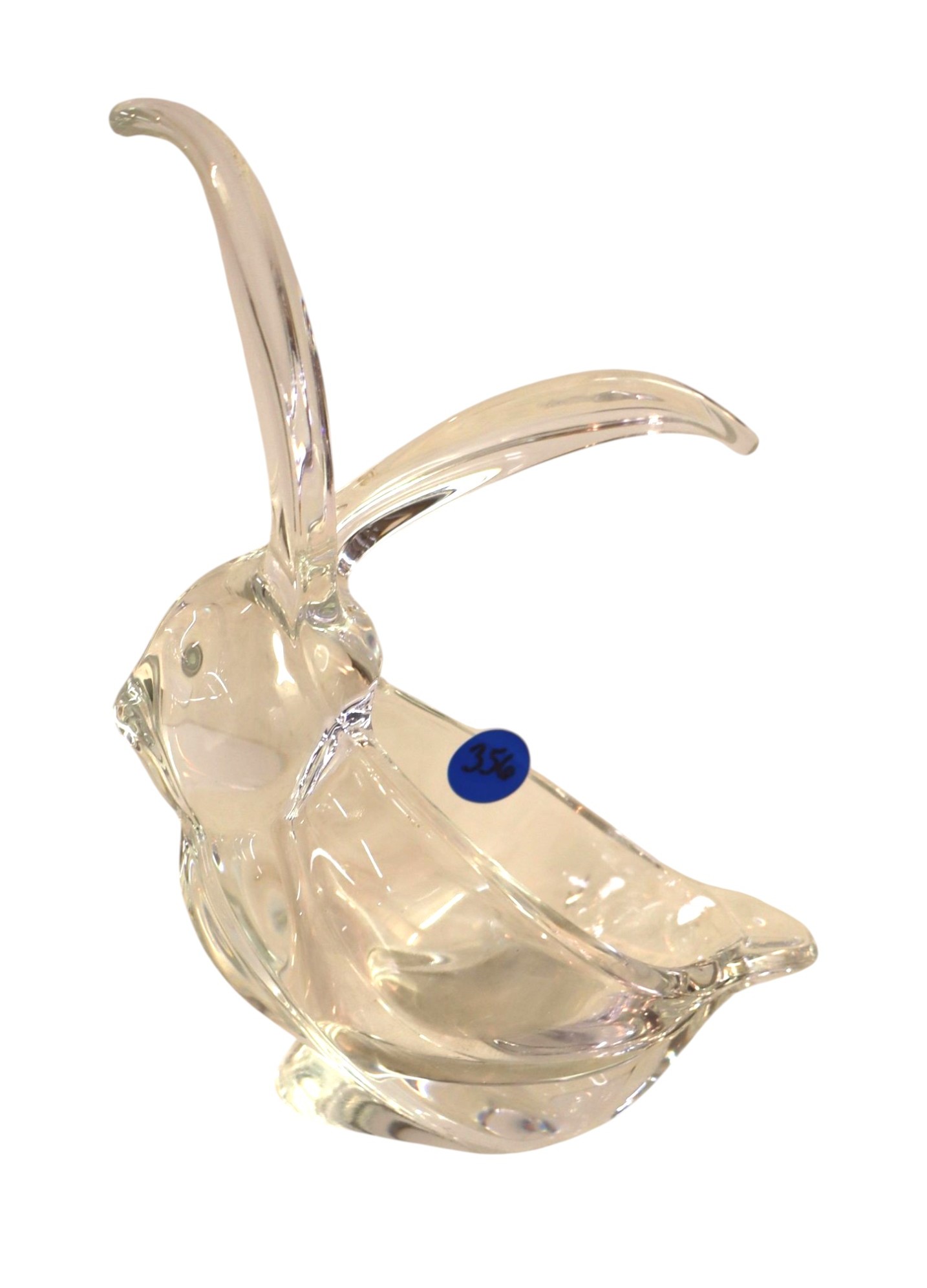 Signed lead crystal rabbit made in France