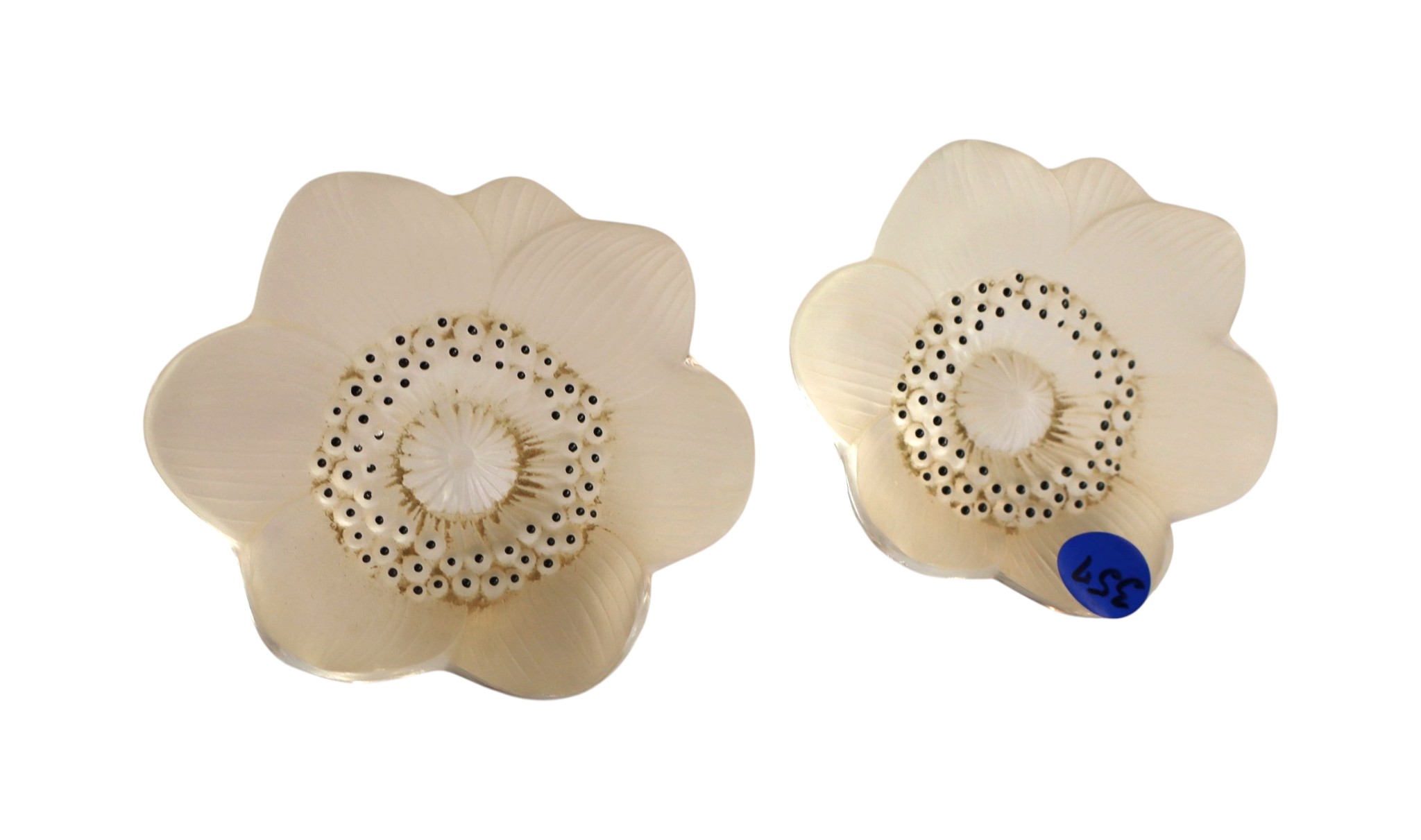 2 lead crystal satin finish flowers