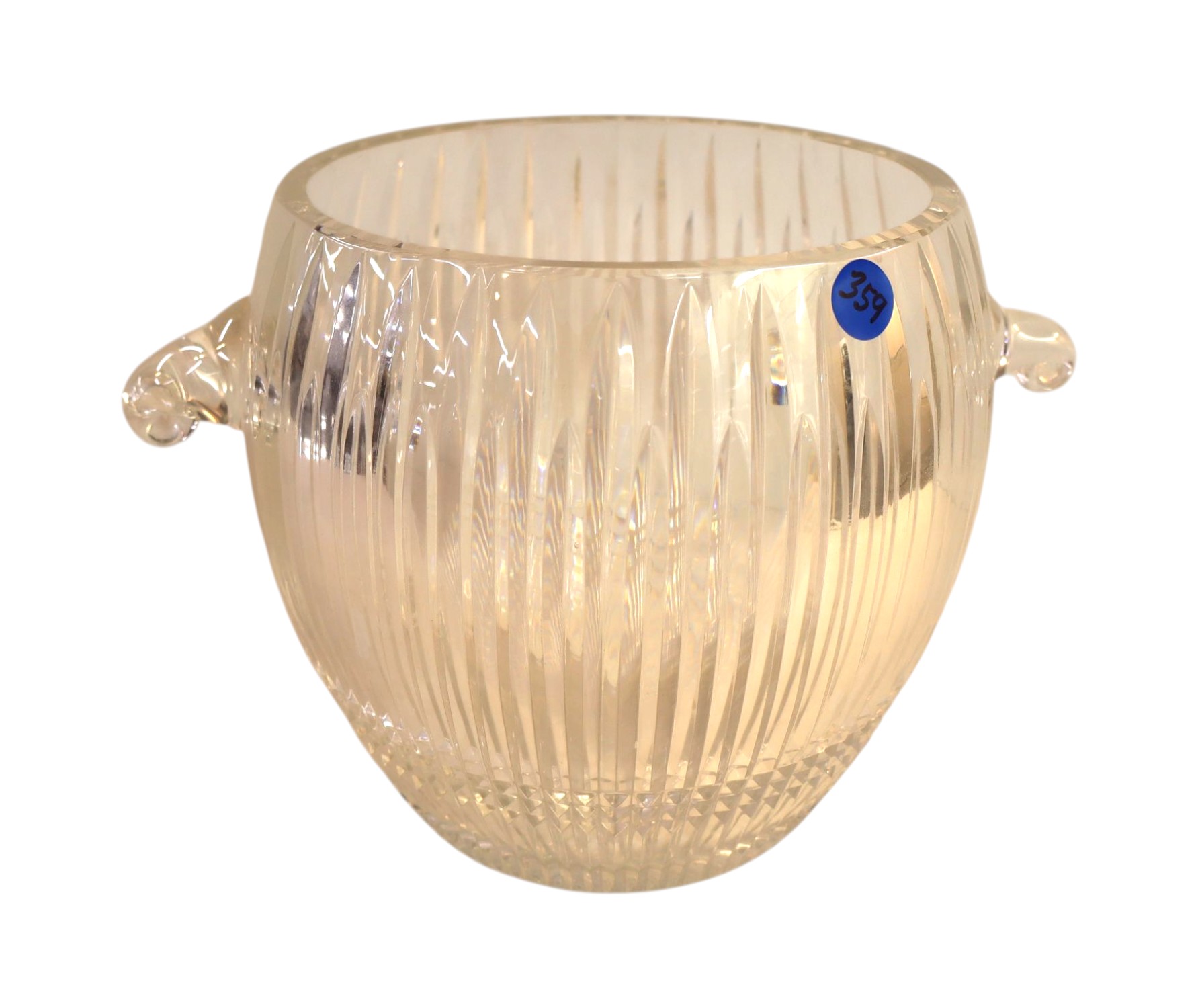 Lead crystal double handle bowl