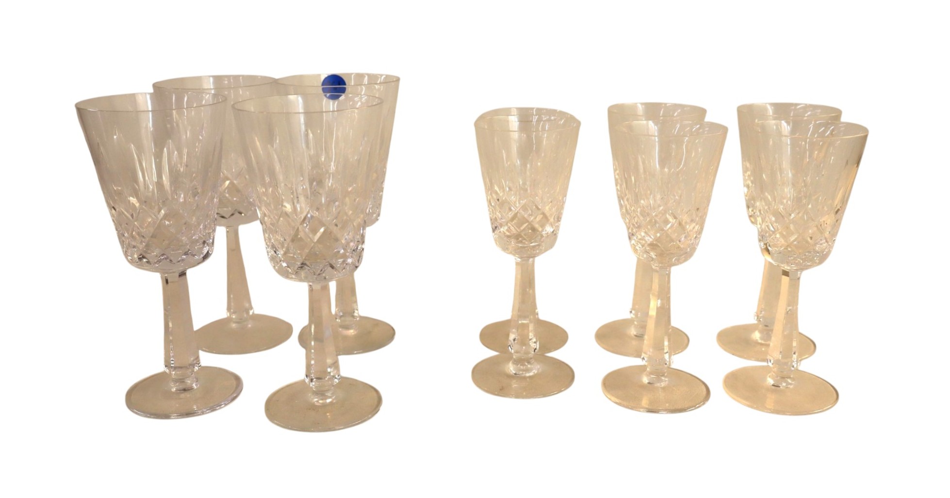 10 pieces Galway Crystal stemware glasses