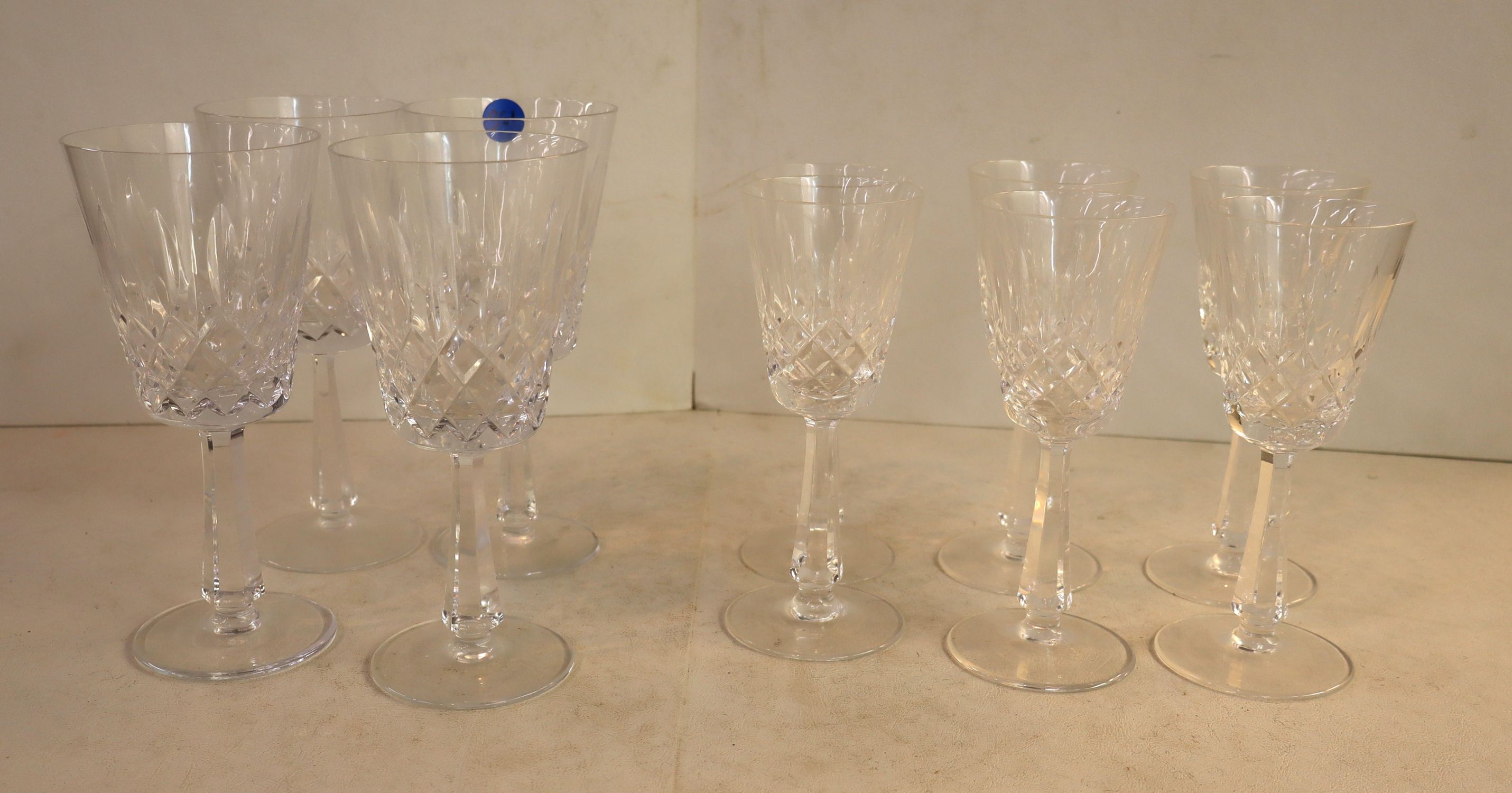 10 pieces Galway Crystal stemware glasses