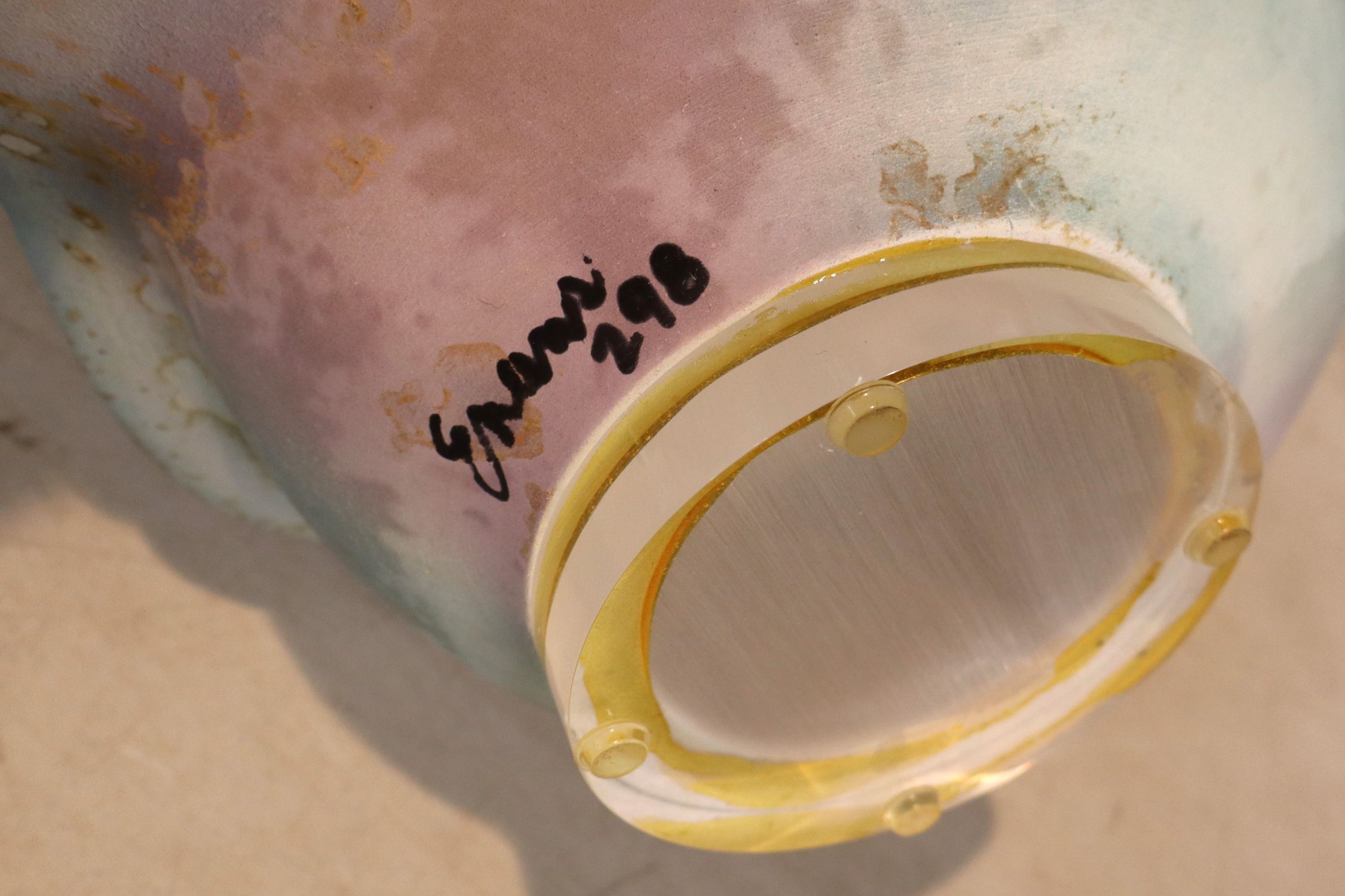 Vintage Tony Evans Signed Raku Art Pottery Bowl