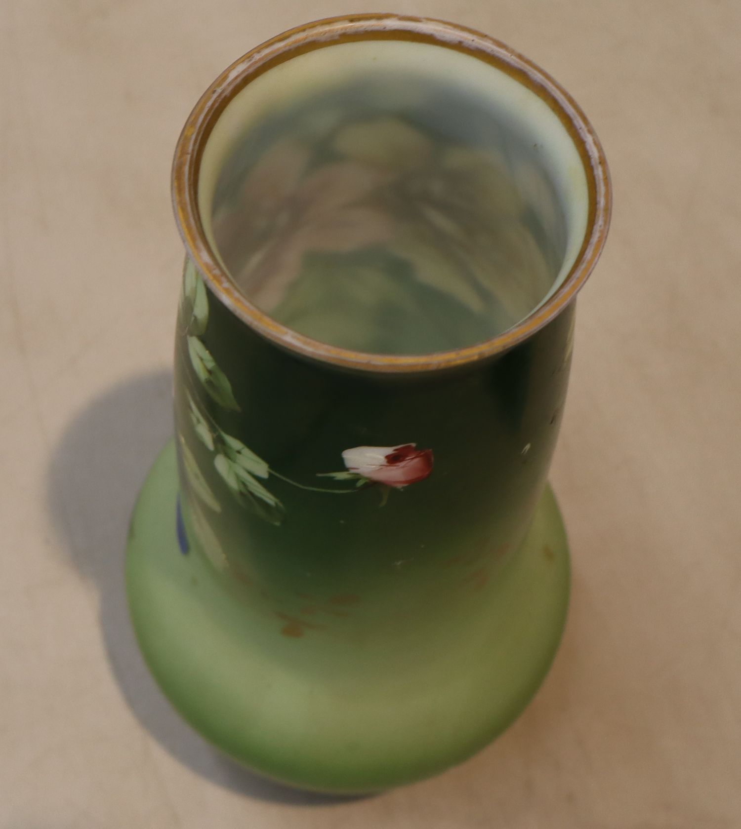 Antique hand painted Bristol vase