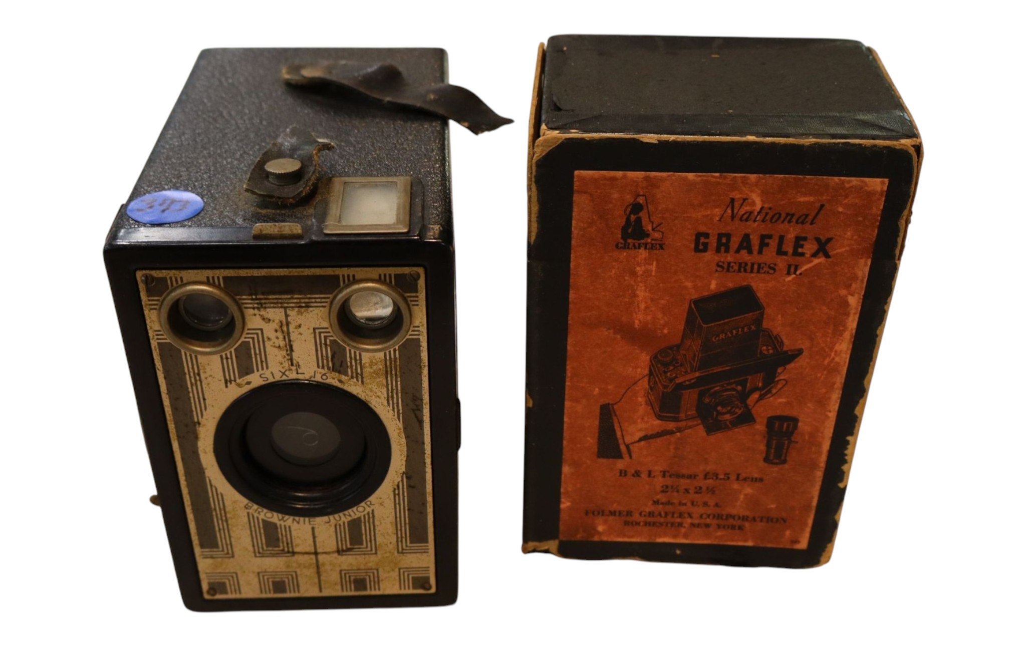 Antique Kodak Brownie Camera National Graflex Box