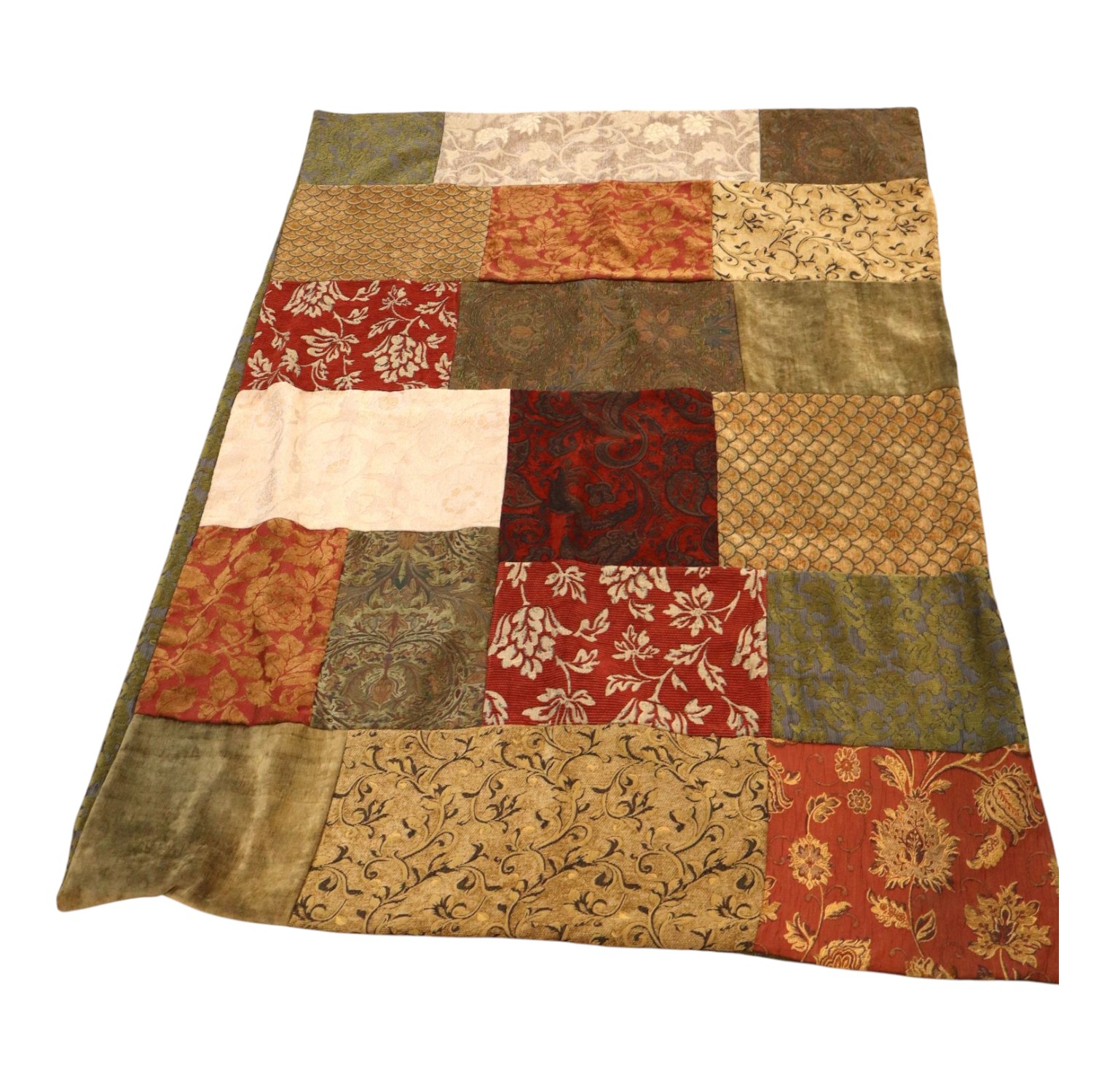 Handmade patchwork 69x 50 coverlet lap blanket