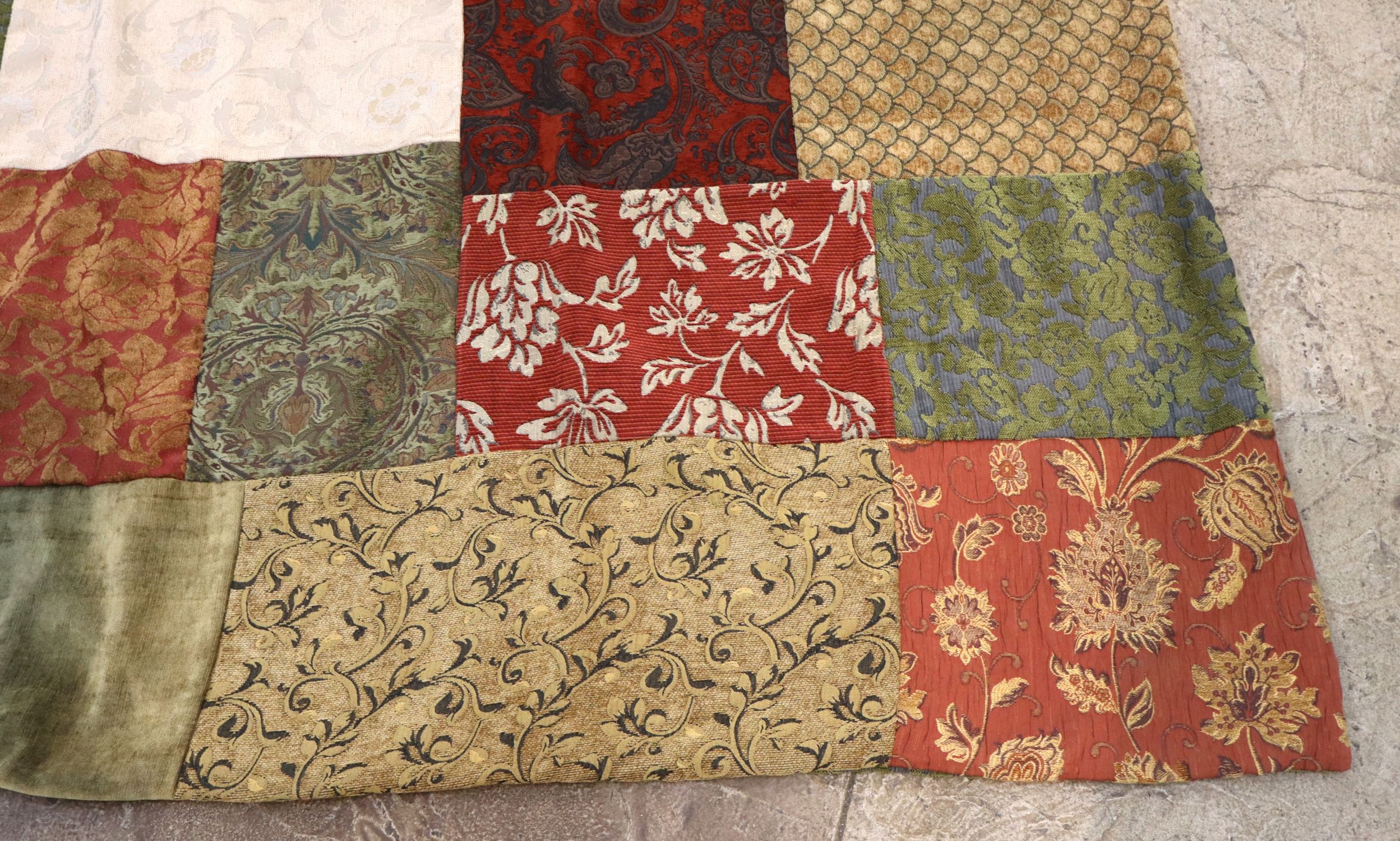 Handmade patchwork 69x 50 coverlet lap blanket