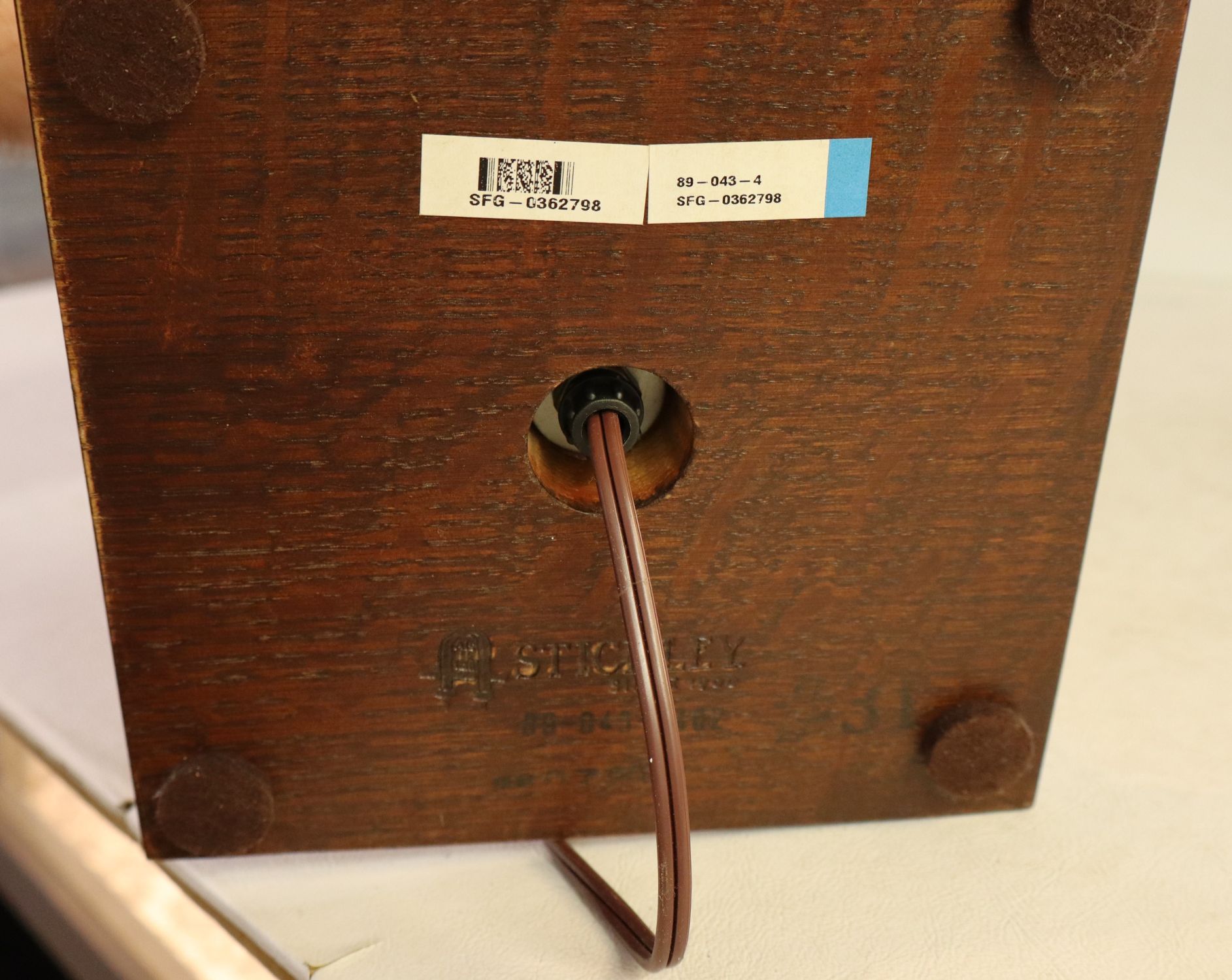 Stickley Mission Oak Signed Tiffany Glass Lamp