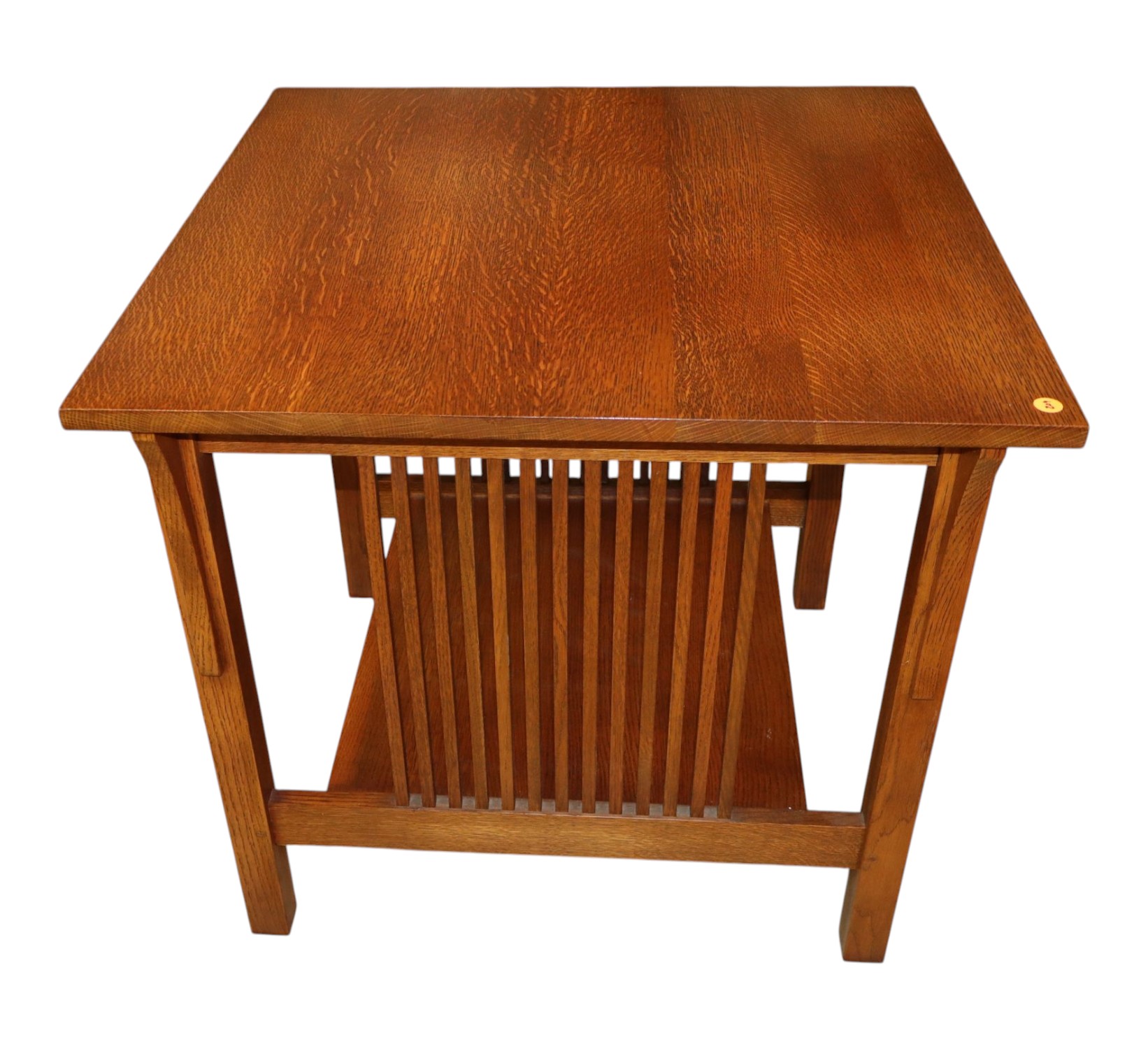 Stickley Mission Oak Square Slat Lamp Table
