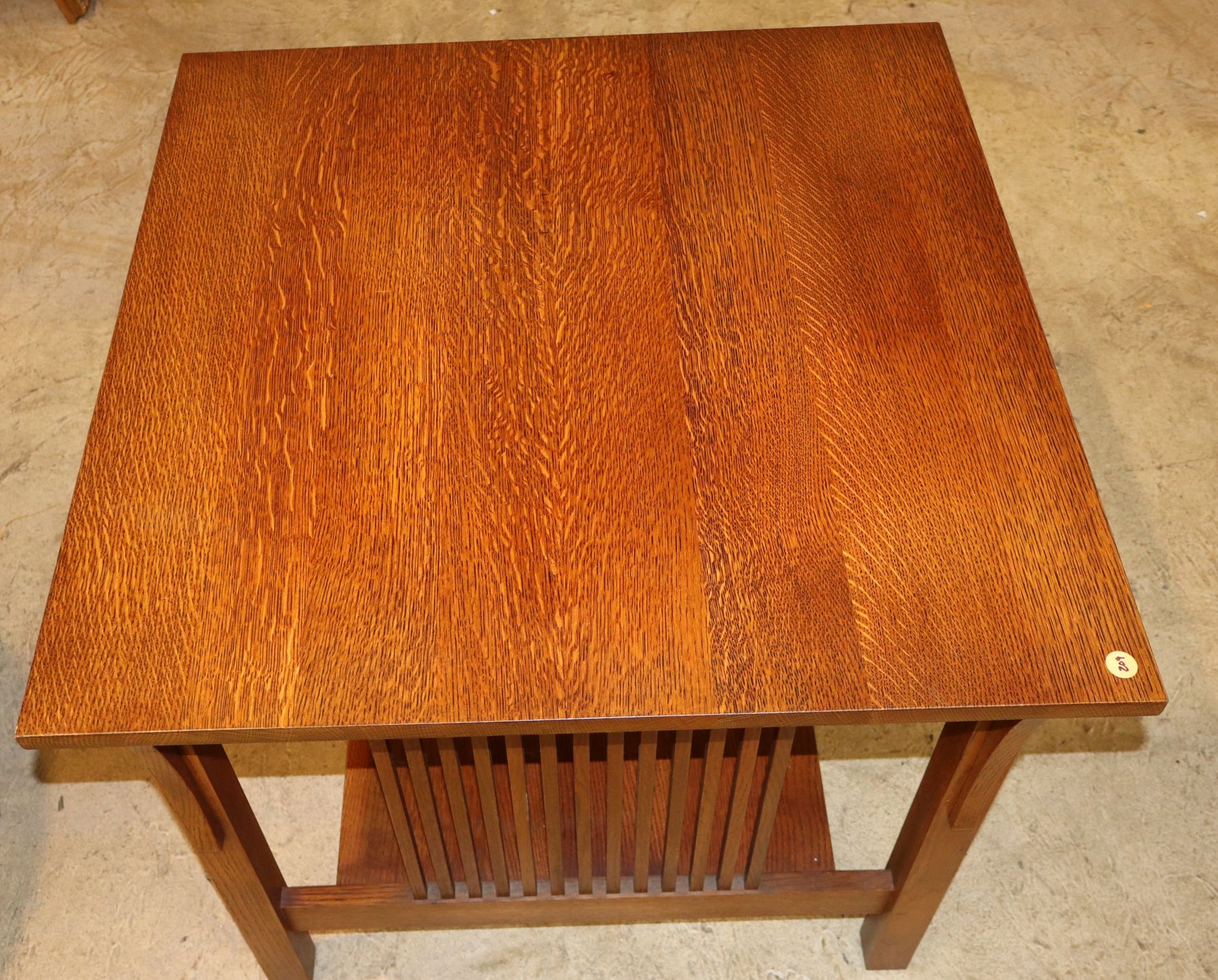 Stickley Mission Oak Square Slat Lamp Table