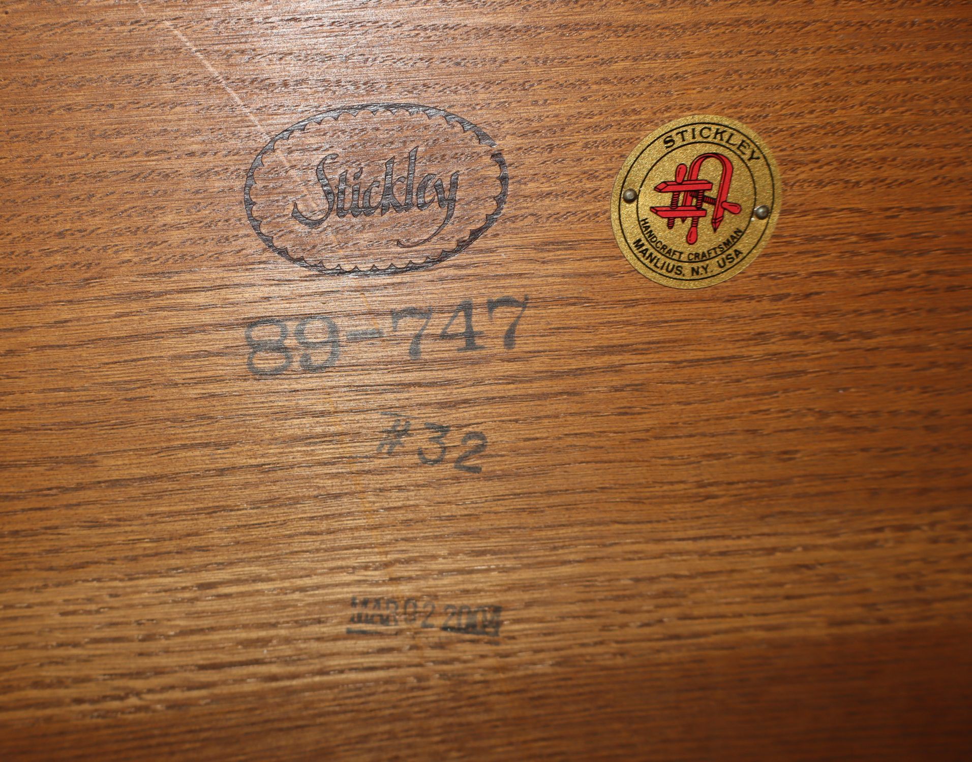 Stickley Mission Oak Square Slat Lamp Table