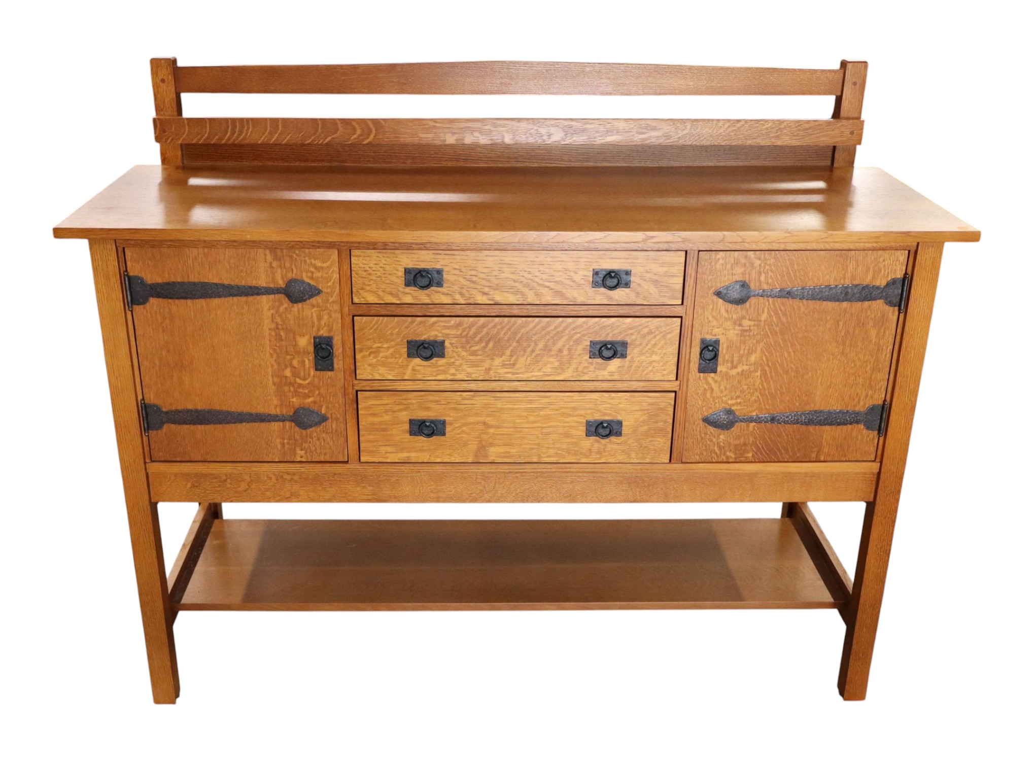 Warren Hile Studio Mission Oak 3-Drawer Buffet