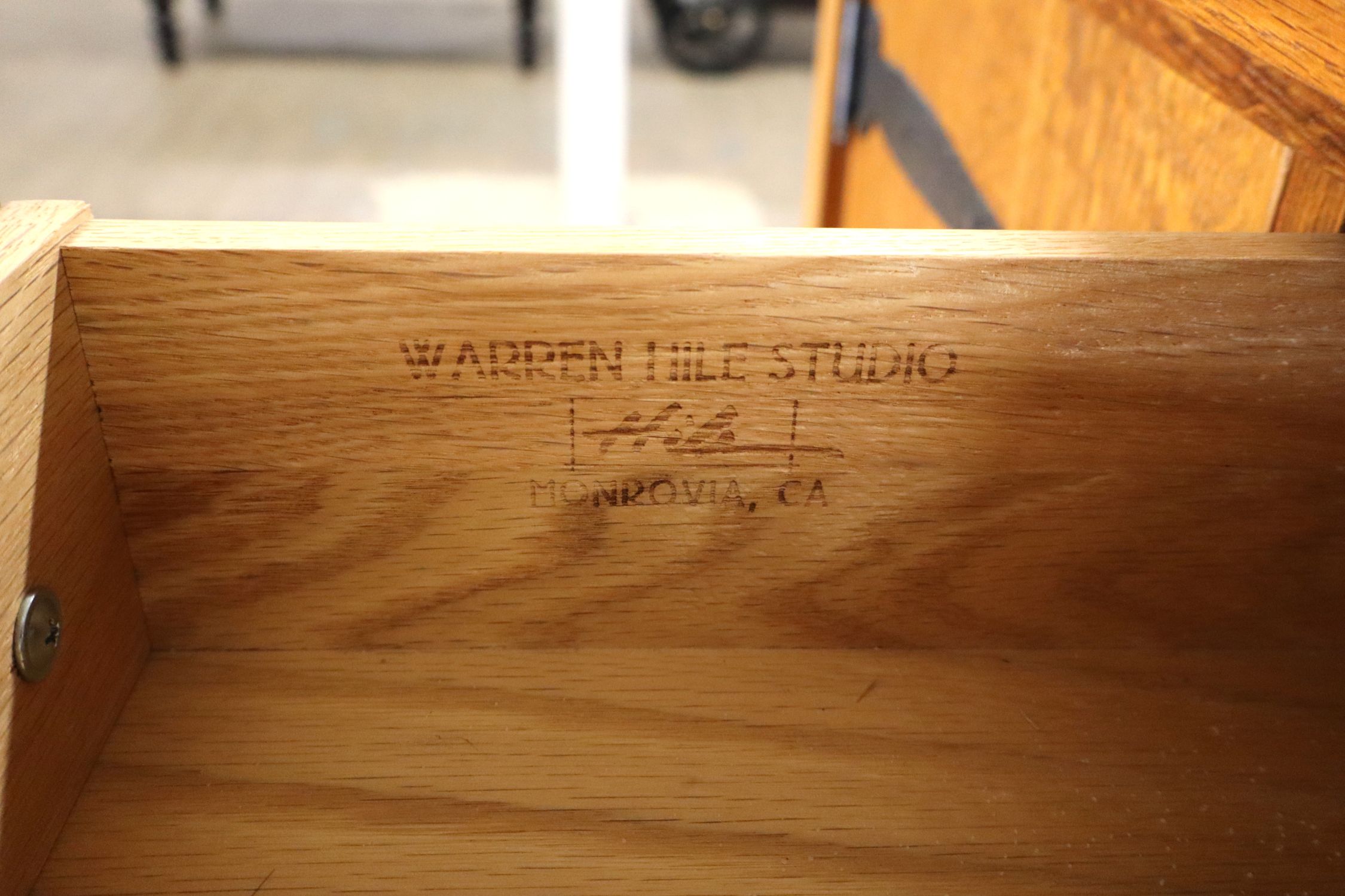 Warren Hile Studio Mission Oak 3-Drawer Buffet