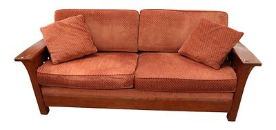 Stickley arts & crafts mission slatted cherry sofa. Stickley arts & crafts mission slat side 