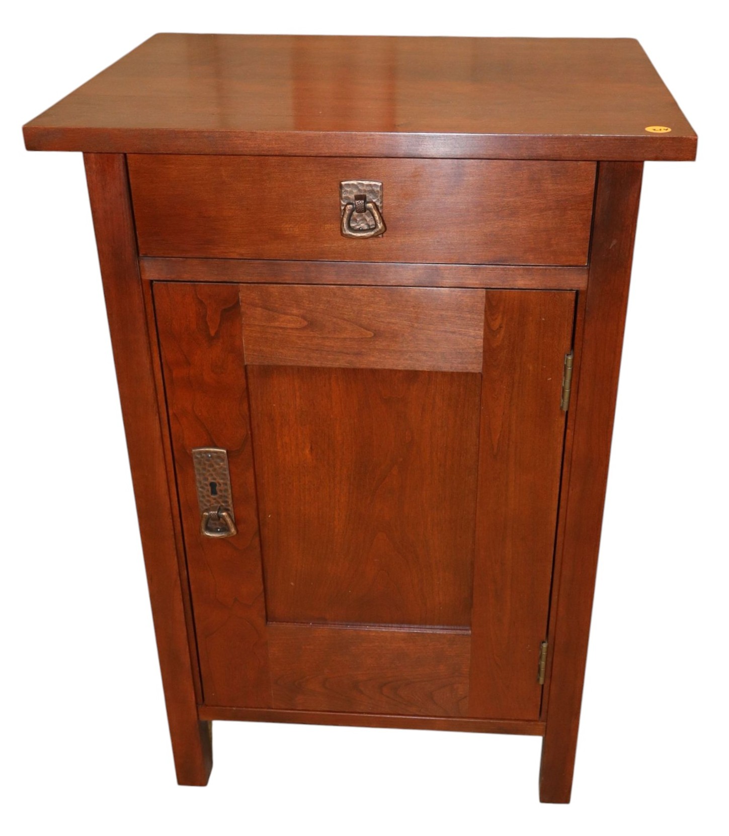 Stickley arts & crafts cherry side cabinet, orig.