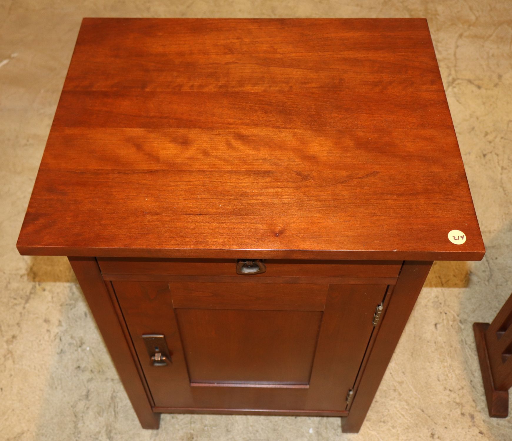 Stickley arts & crafts cherry side cabinet, orig.