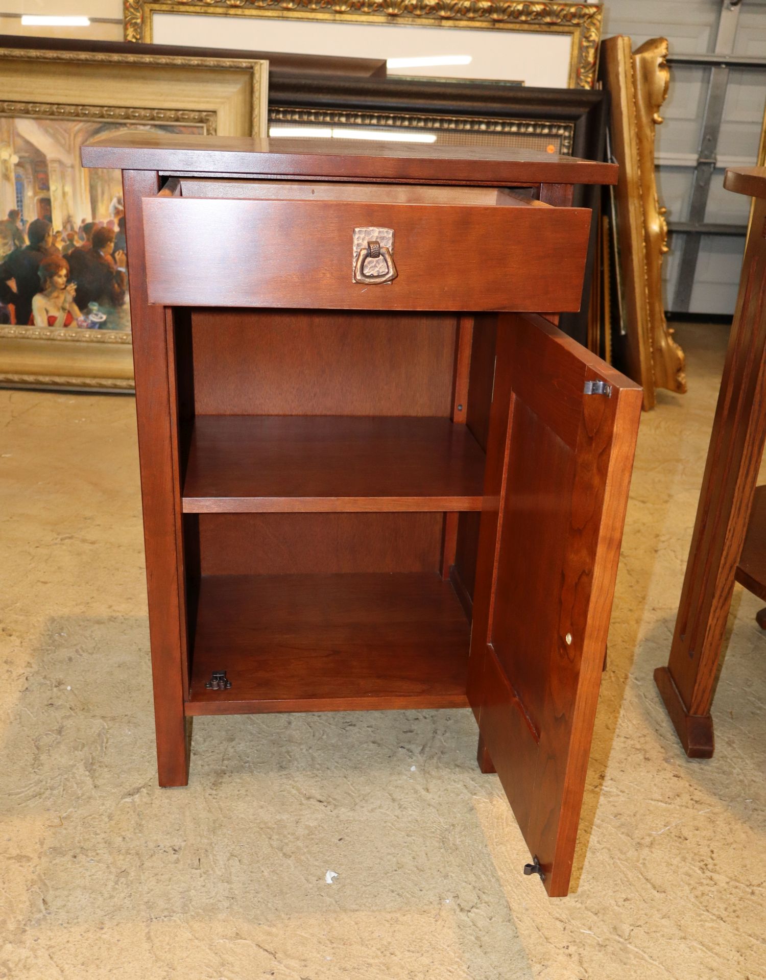 Stickley arts & crafts cherry side cabinet, orig.