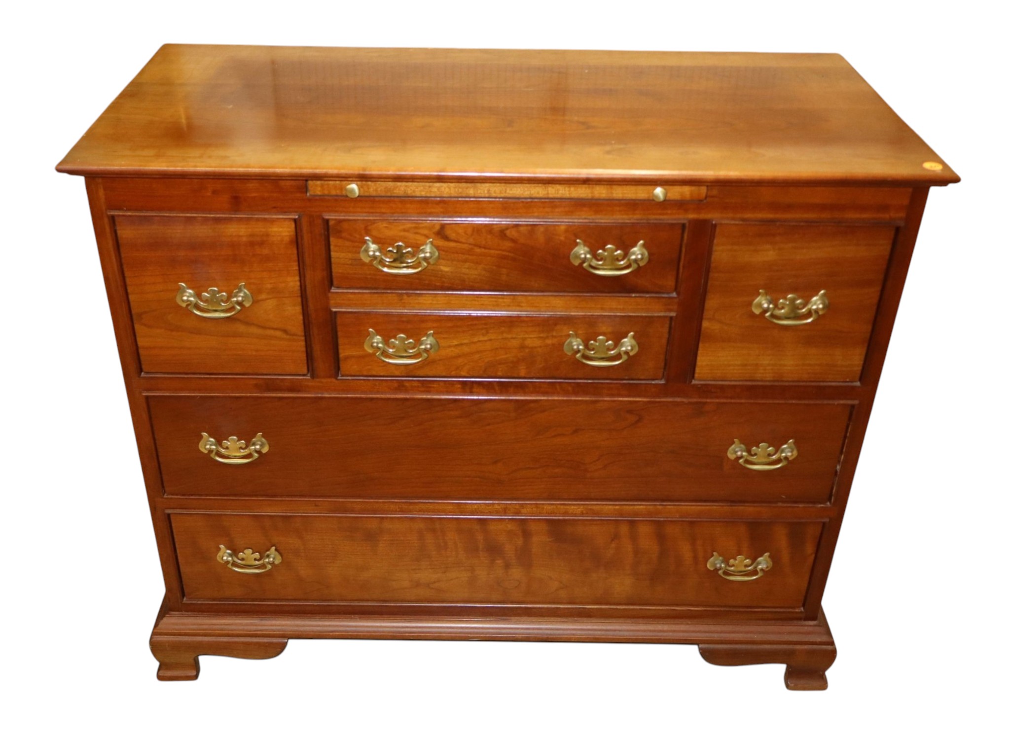 Vintage Stickley solid cherry chest w/pull out tray