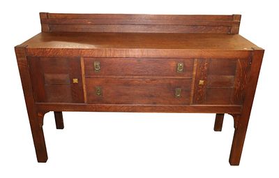 Life Time Mission Oak Open Plate Rack Buffet. Antique mission quartersawn oak open plate rack 2 