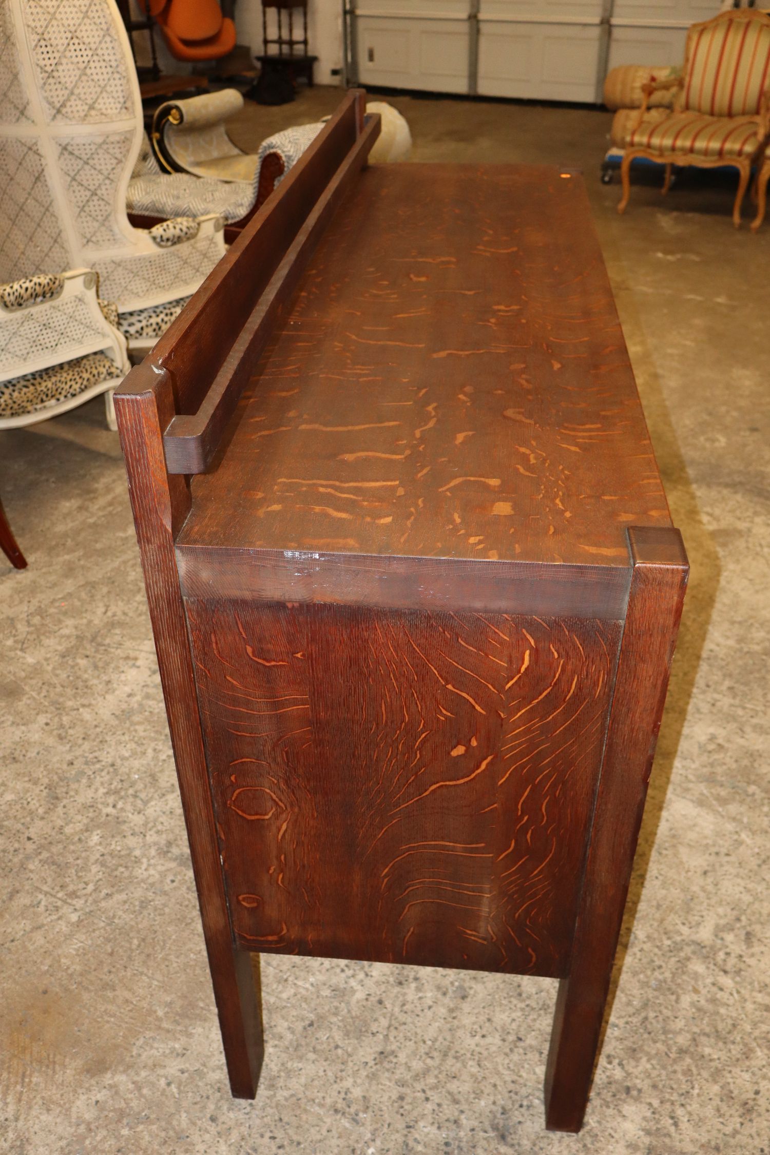 Life Time Mission Oak Open Plate Rack Buffet