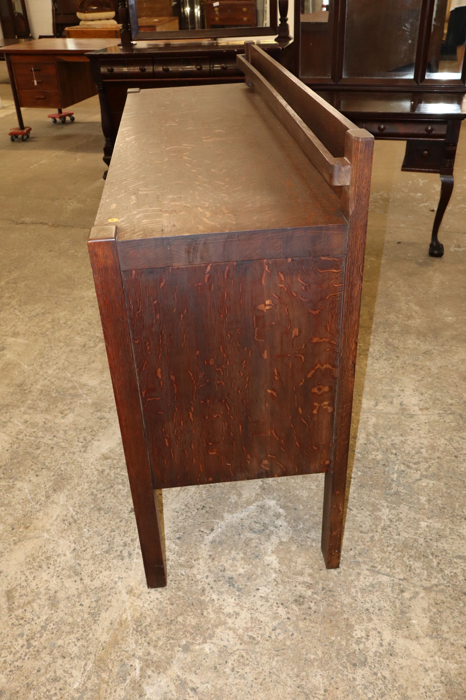Life Time Mission Oak Open Plate Rack Buffet