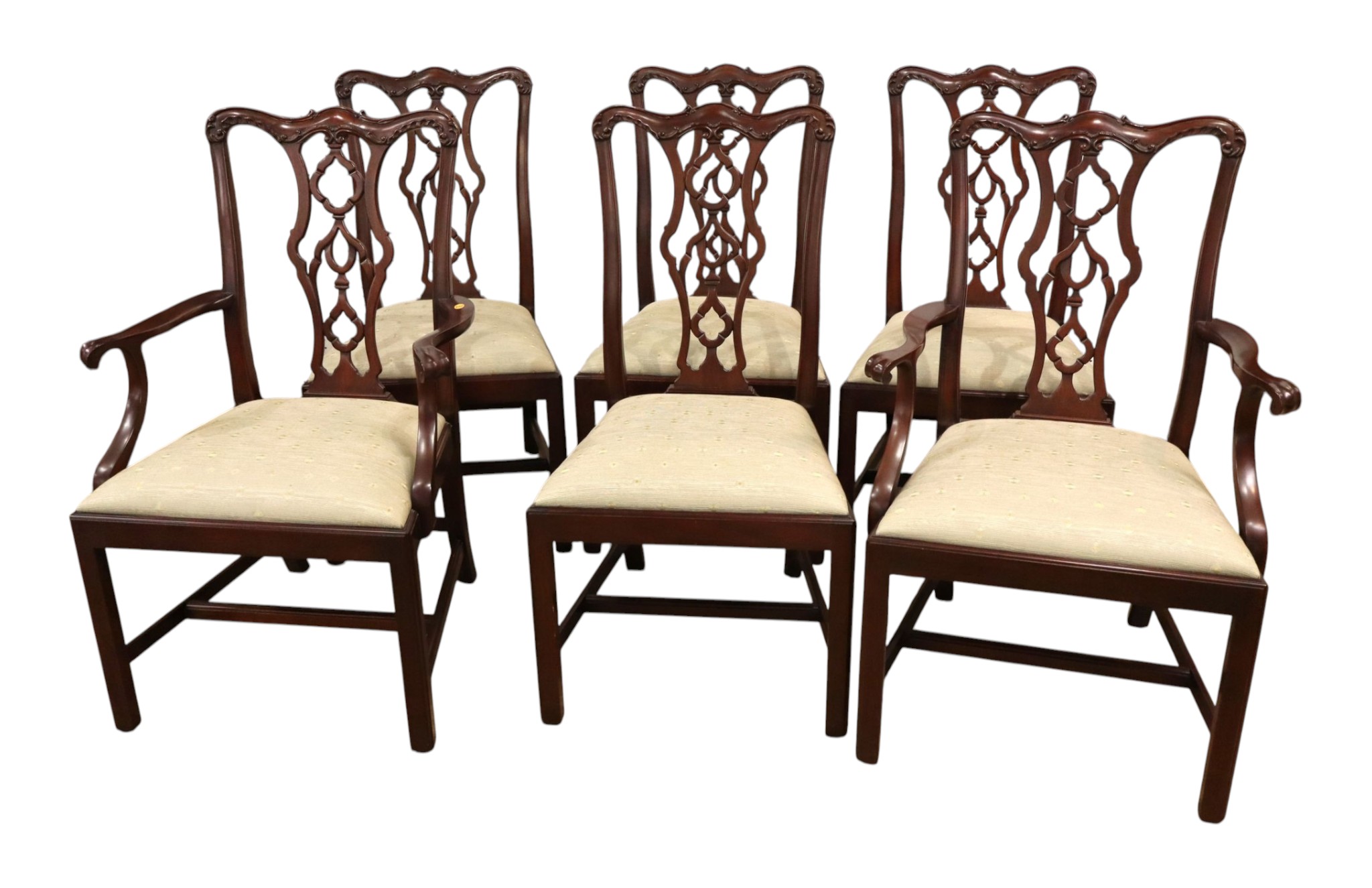 Beautiful set 6 Henkel Harris Chipp. dining chairs