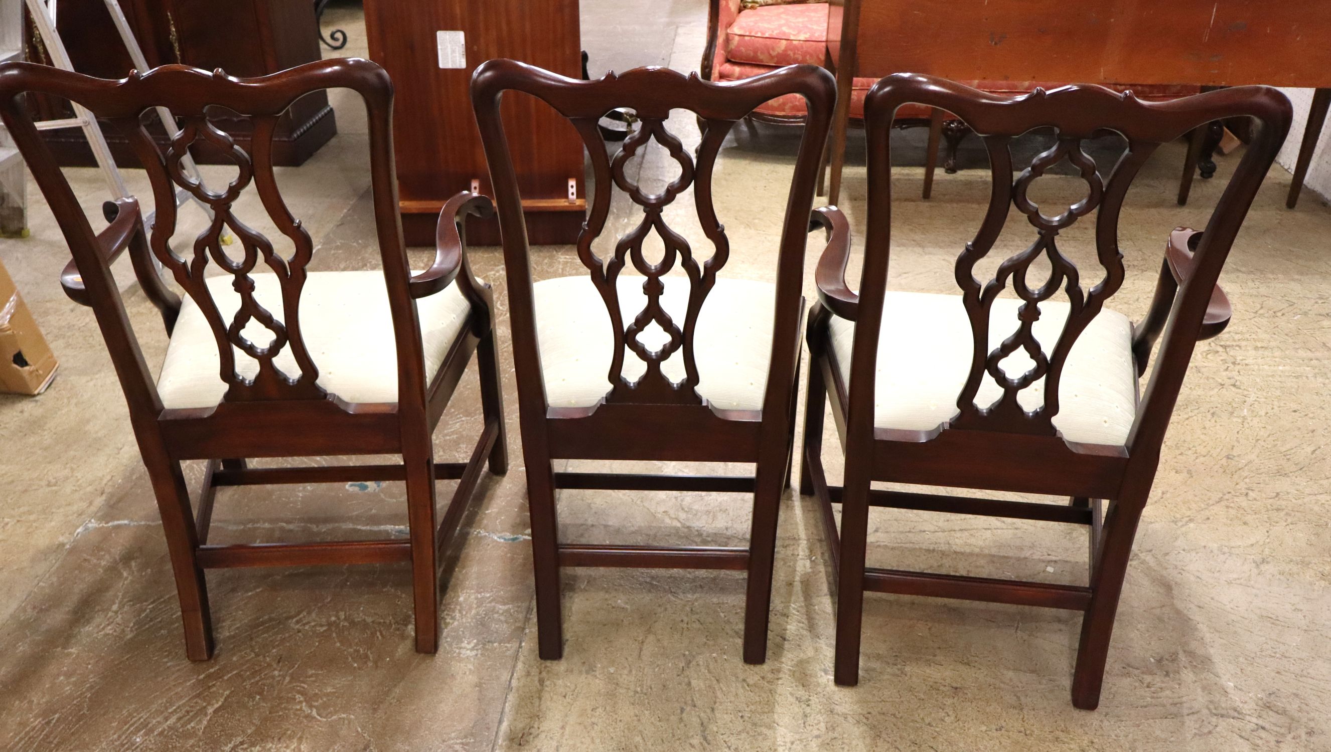 Beautiful set 6 Henkel Harris Chipp. dining chairs