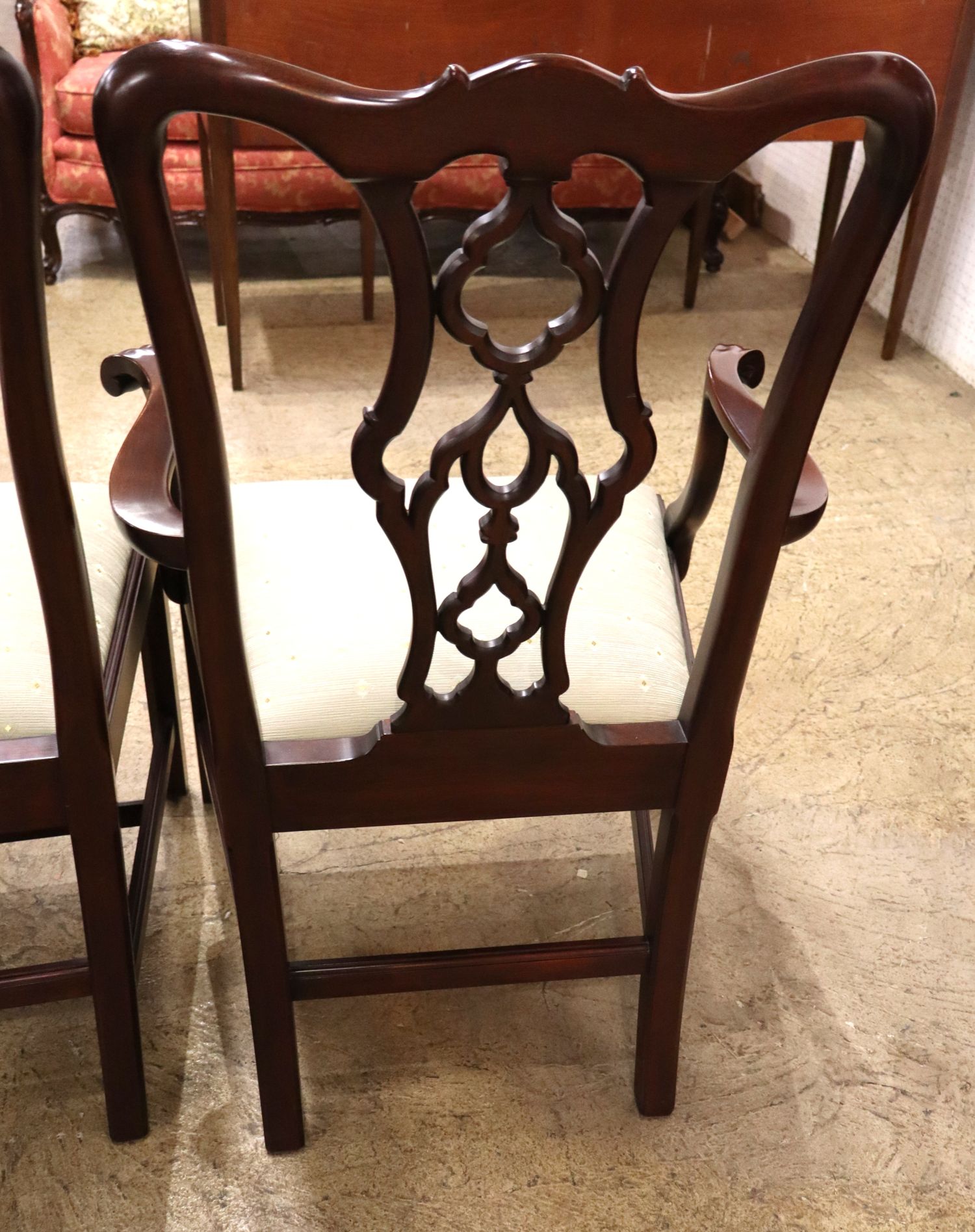 Beautiful set 6 Henkel Harris Chipp. dining chairs