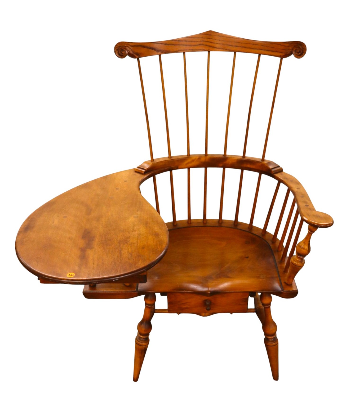 DR Dimes Windsor comb back double drawer desk chair