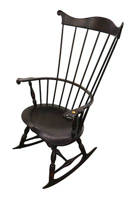 DR Dimes Windsor comb back rocker, original finish. DR Dimes windsor comb back rocker in 