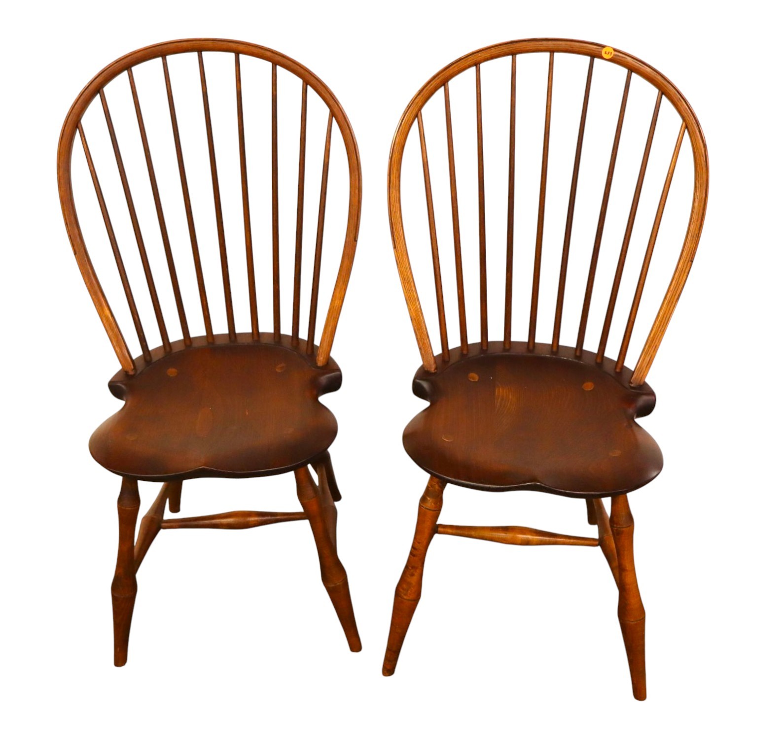 Pair of DR Dimes bentwood Windsor side chairs