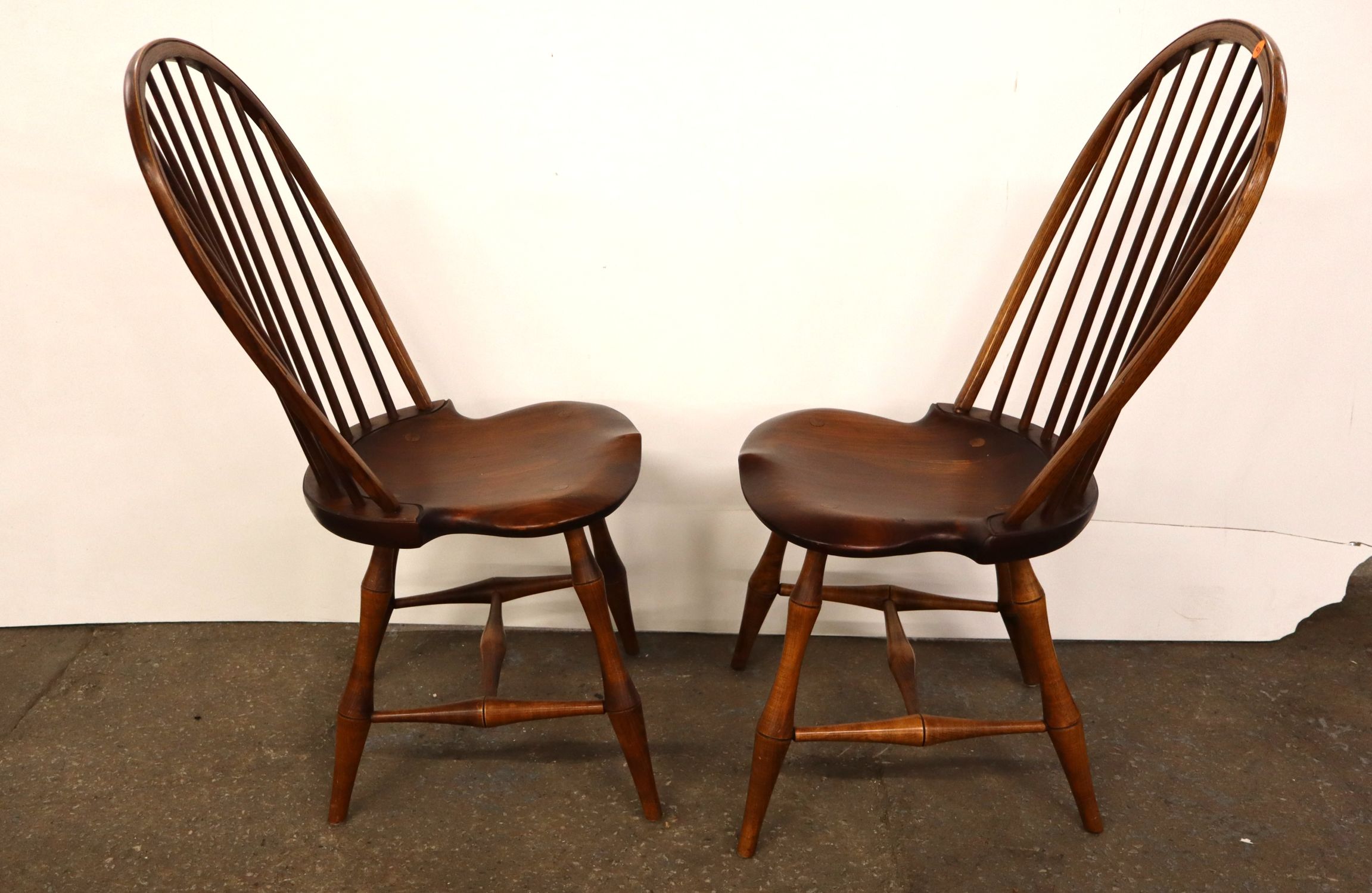Pair of DR Dimes bentwood Windsor side chairs