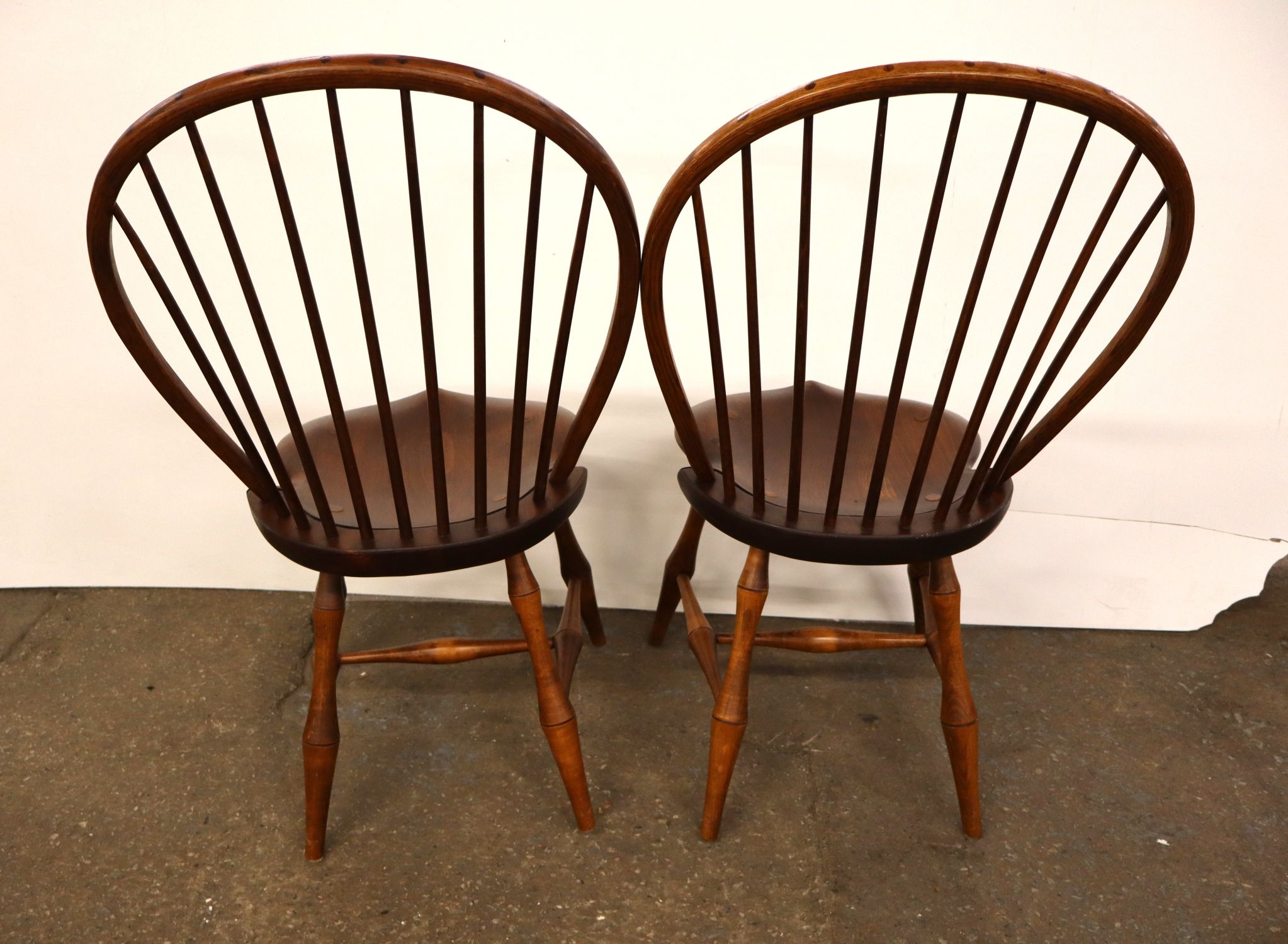 Pair of DR Dimes bentwood Windsor side chairs