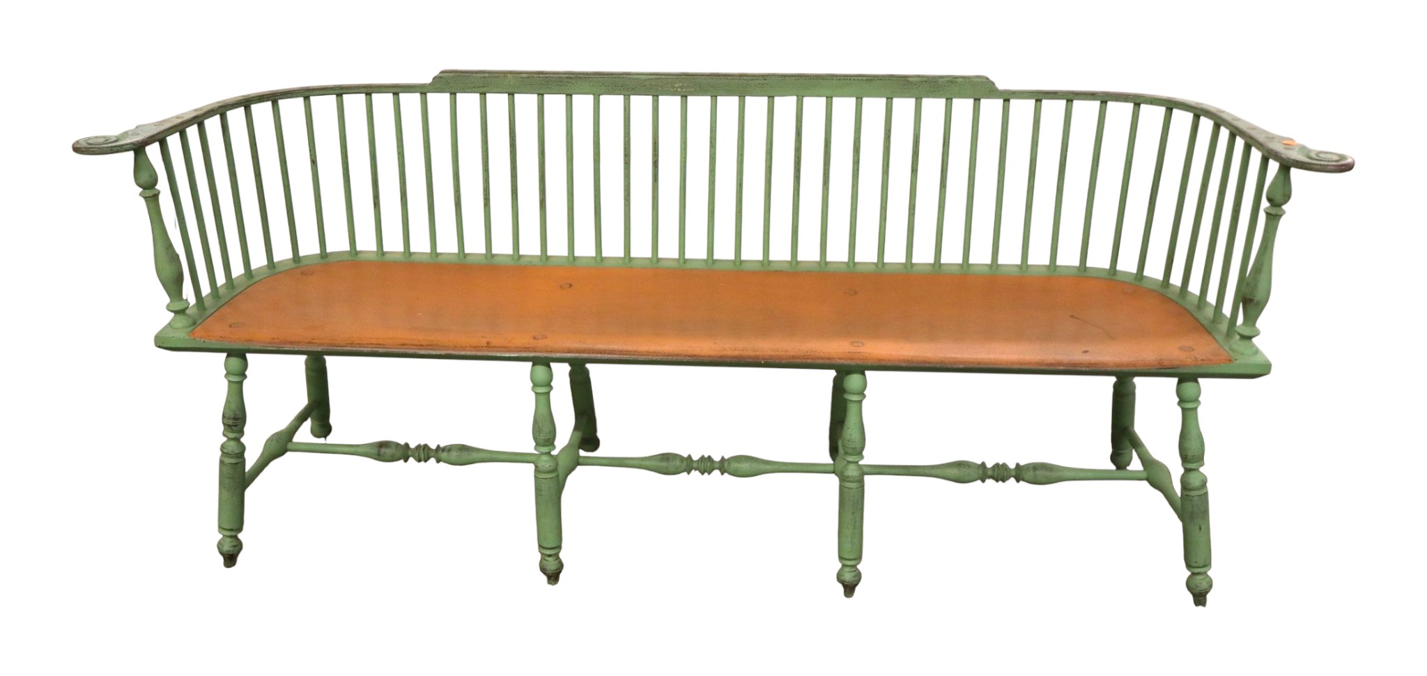 Quality Lawrence Crouse Windsor distressed bench