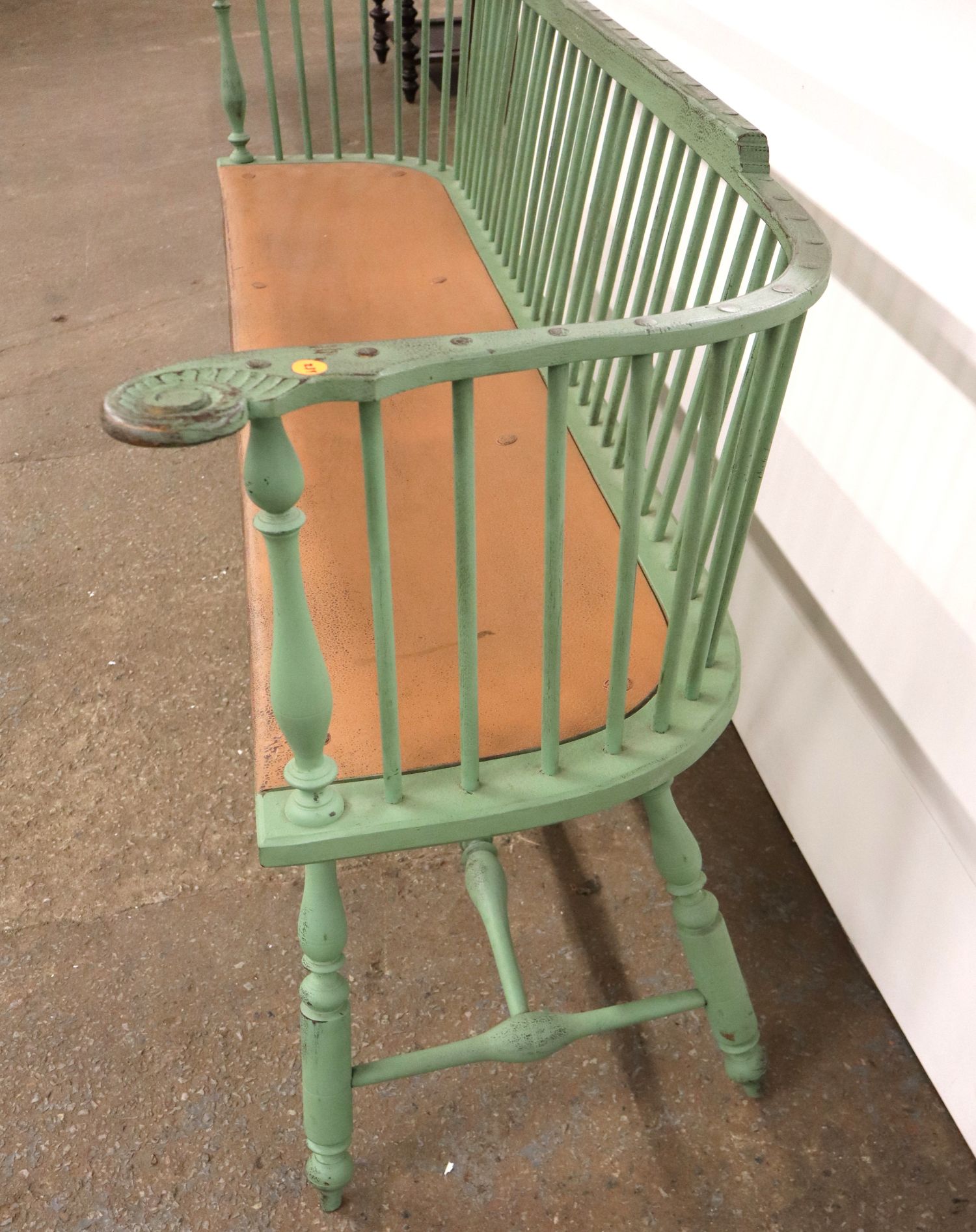 Quality Lawrence Crouse Windsor distressed bench