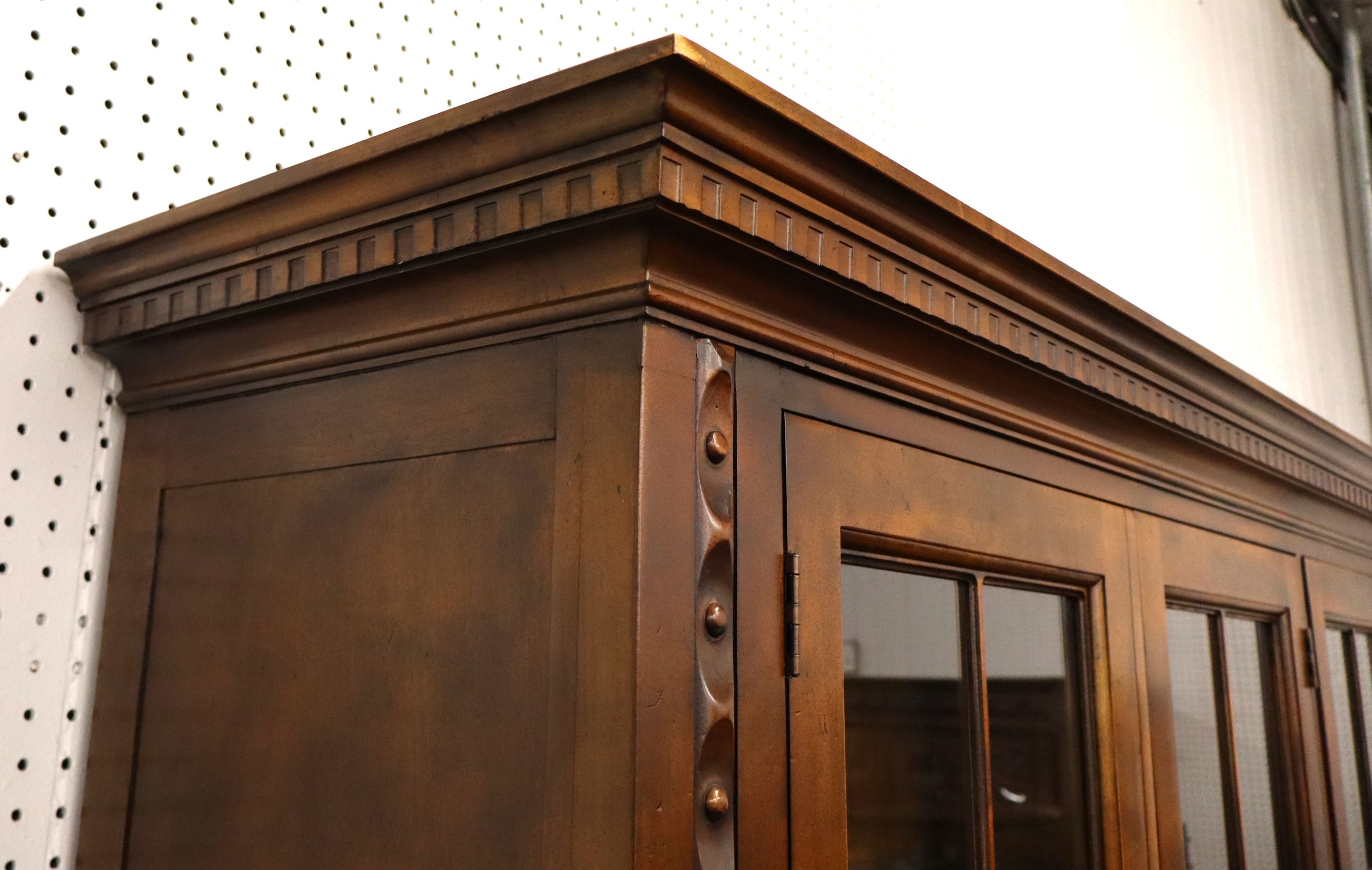 Vintage Baker Furniture 3-Door Maple China Cabinet
