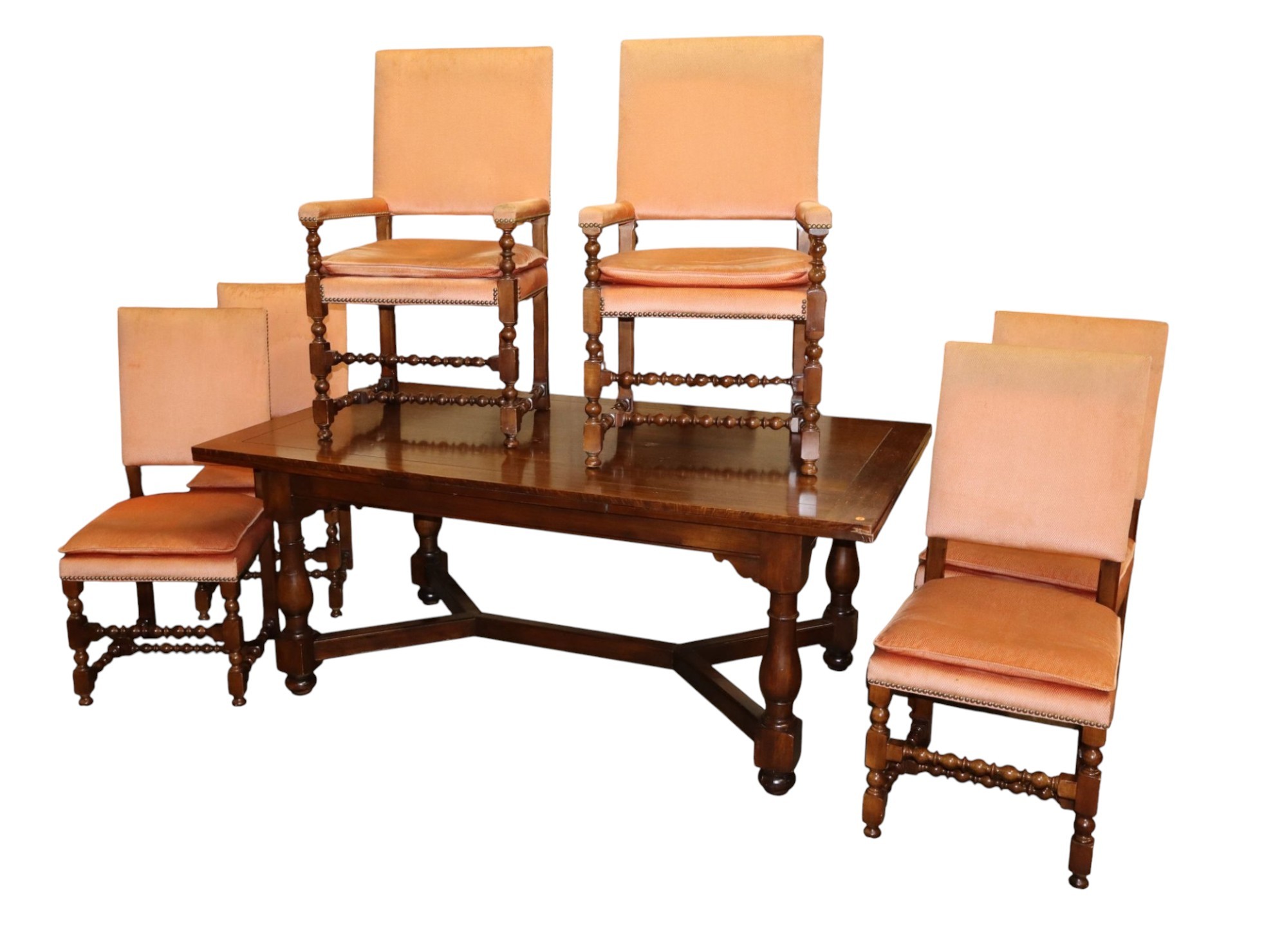 Baker Mixed Wood 7-Piece Refectory Dining Set