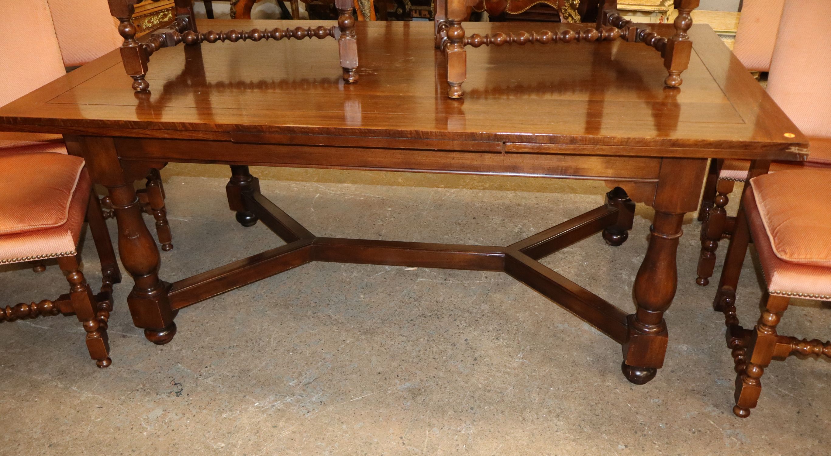 Baker Mixed Wood 7-Piece Refectory Dining Set