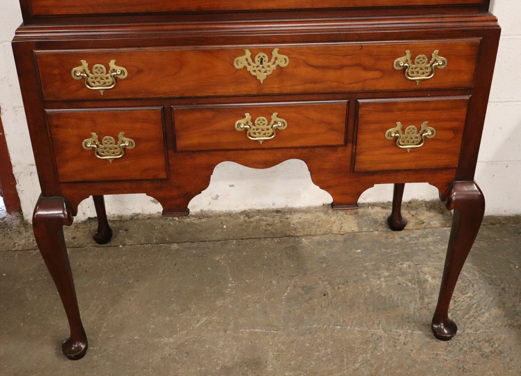 Kindel Cherry Queen Anne 11-Drawer Highboy